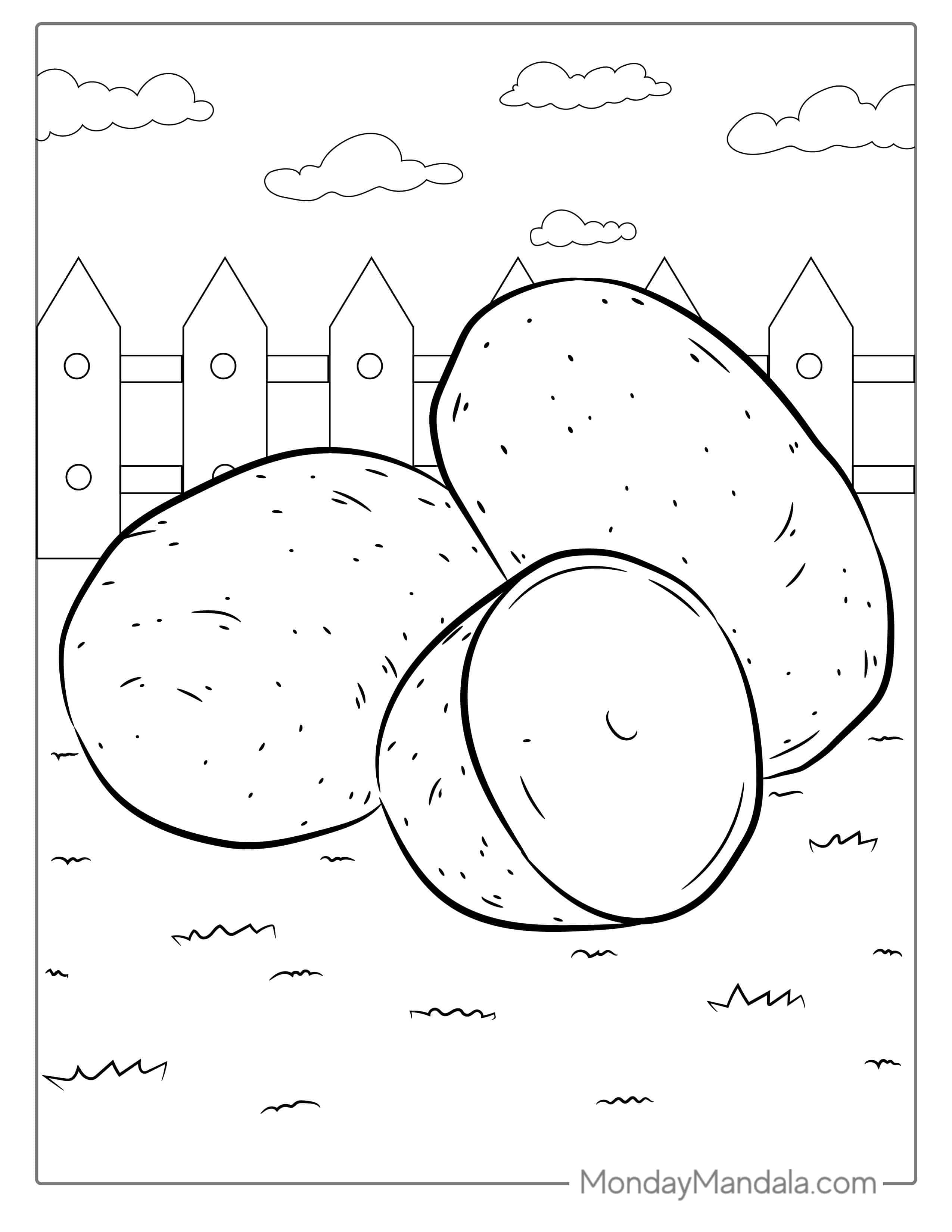 Potato Coloring Sheet coloring page