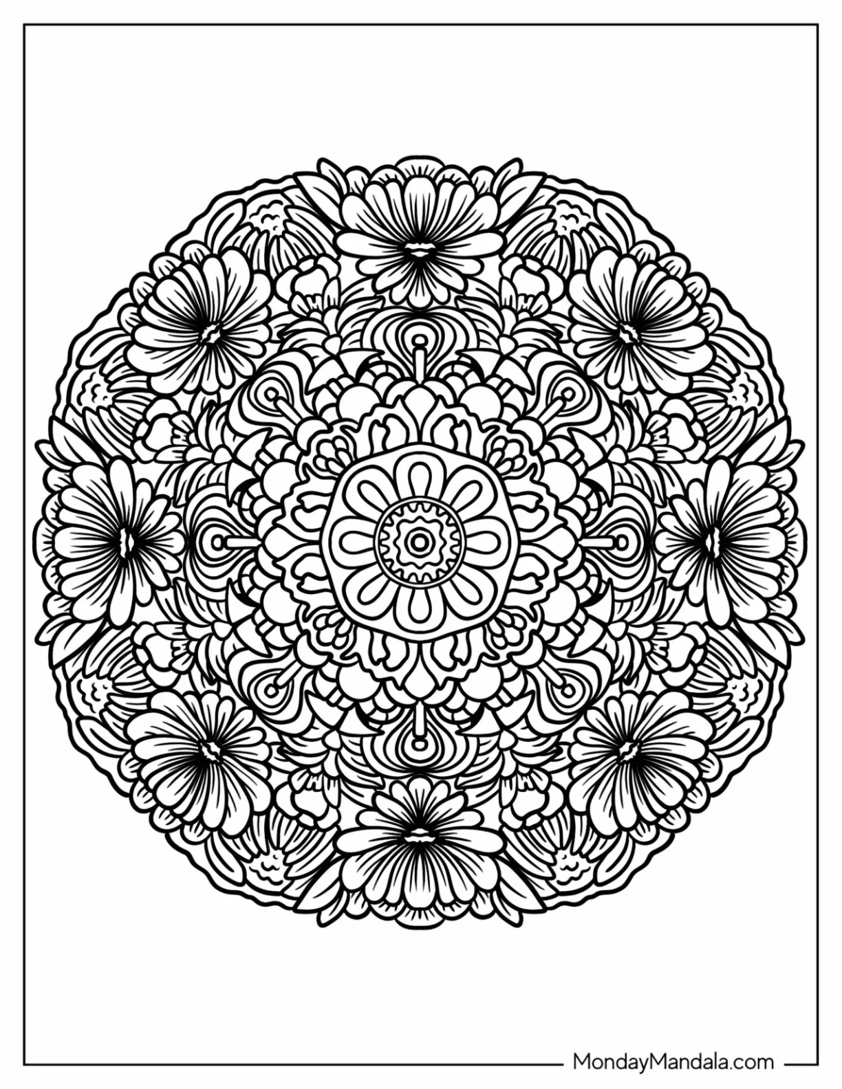 Hibiscus Flower Mandala Coloring Page coloring page