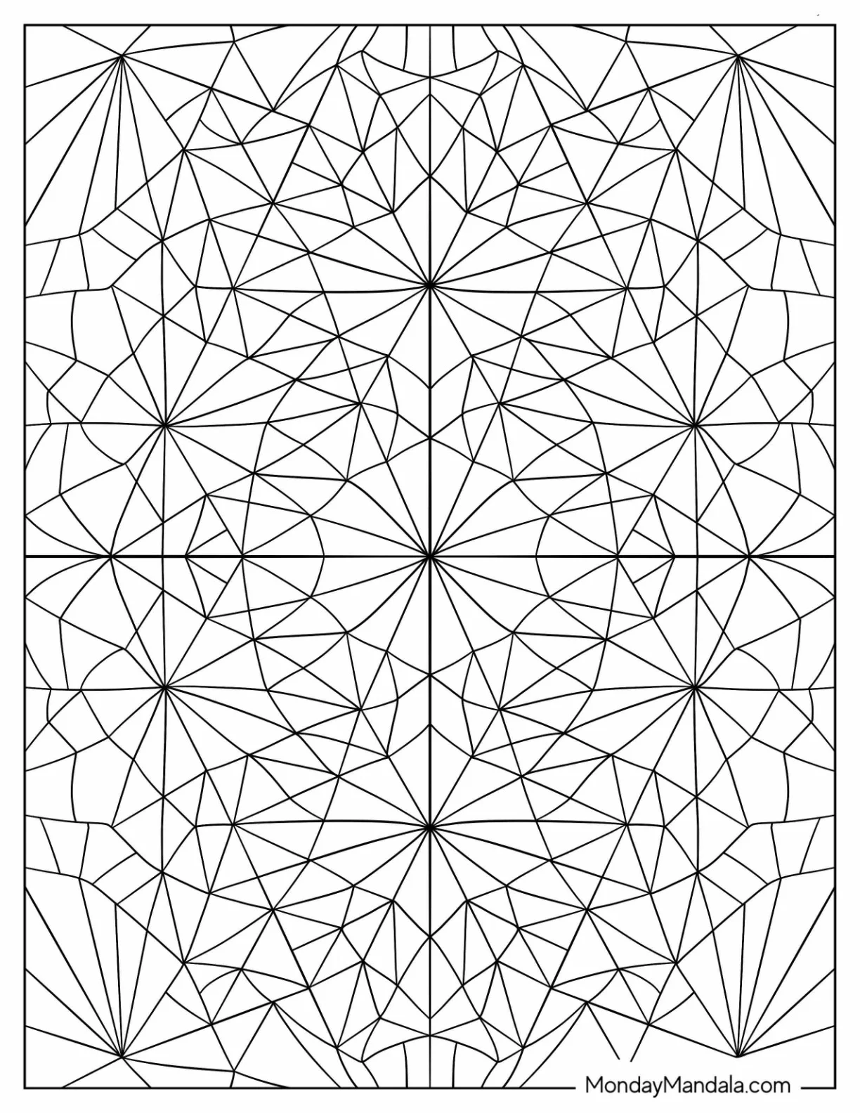 Wild Geometric Pattern Coloring Sheet coloring page