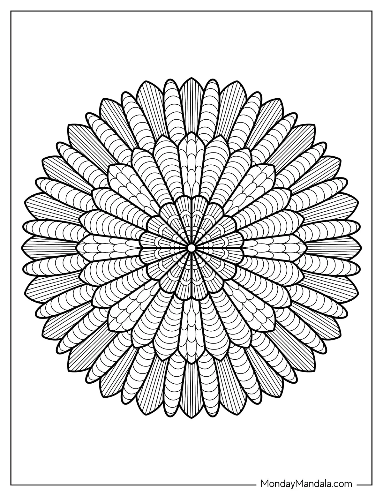 Intricate Flower Mosaic Coloring Page coloring page