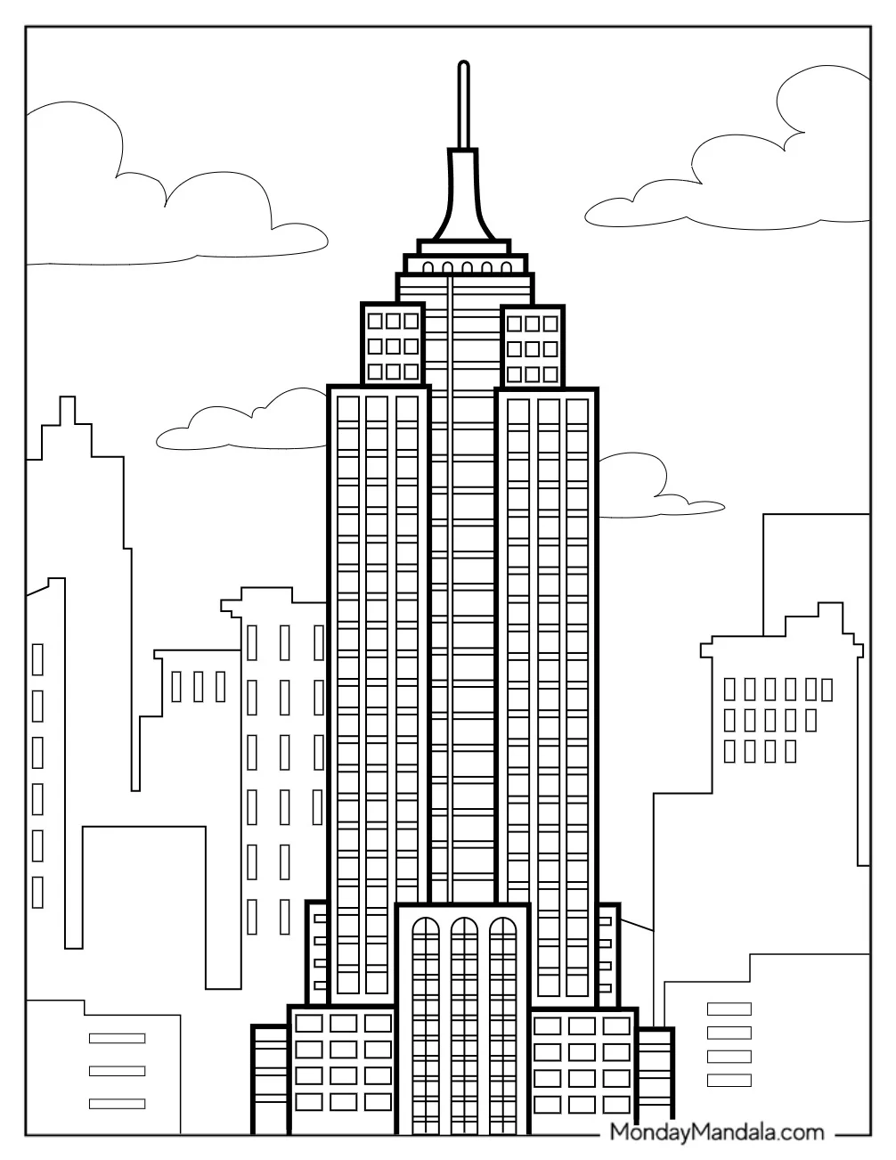 New York Coloring Page Of Empire State Building coloring page