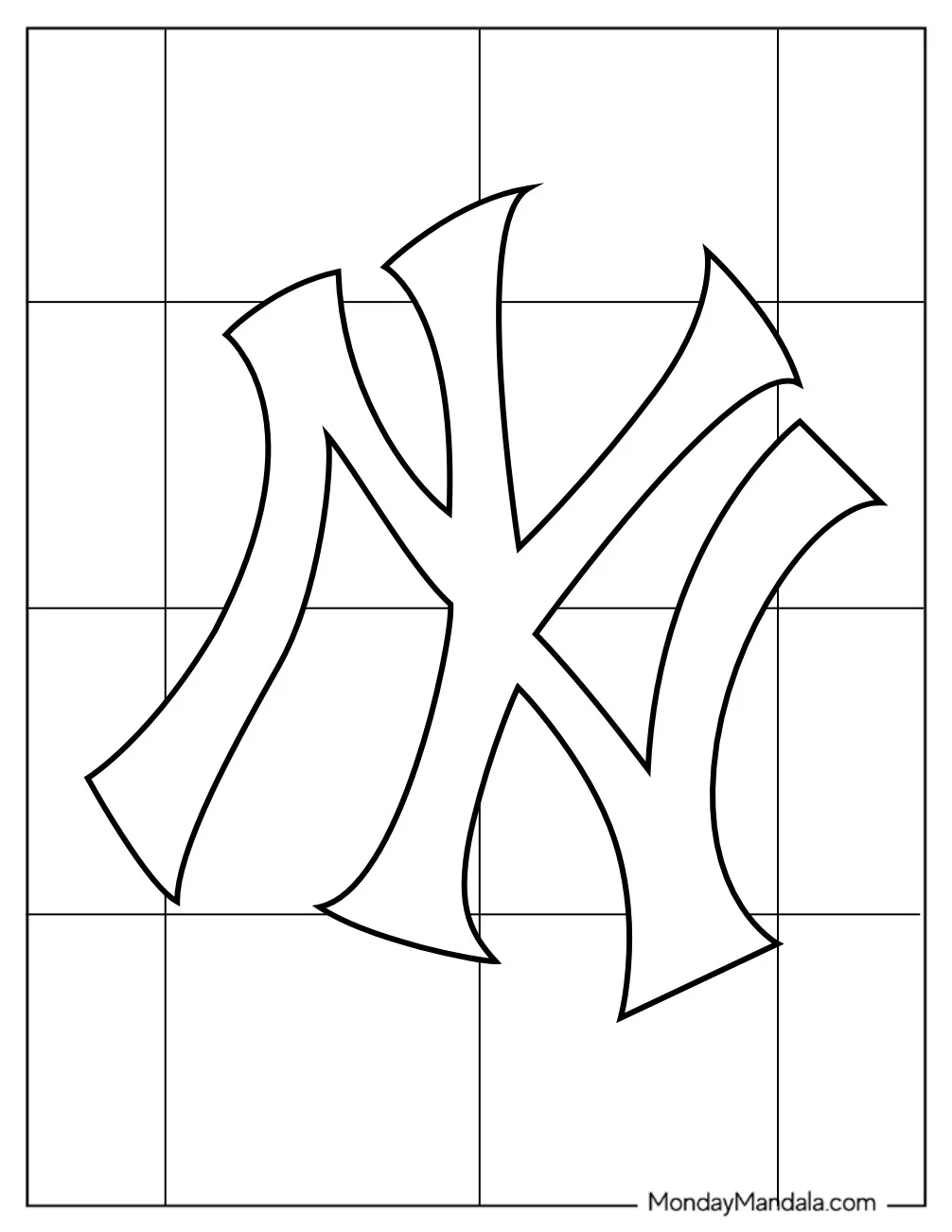 New York Coloring Page Of Yankees Logo coloring page