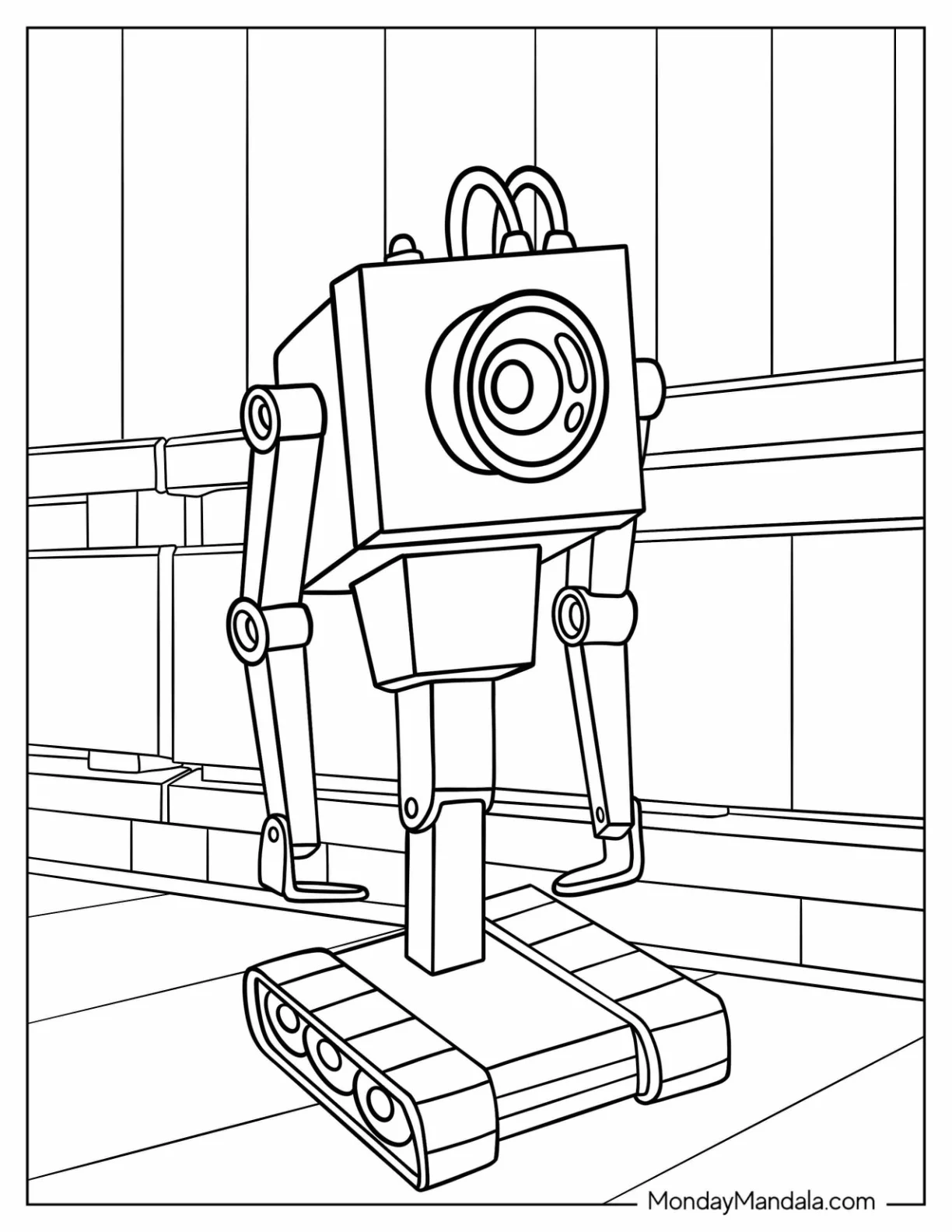 Butter Passing Robot from Rick and Morty Coloring Page coloring page