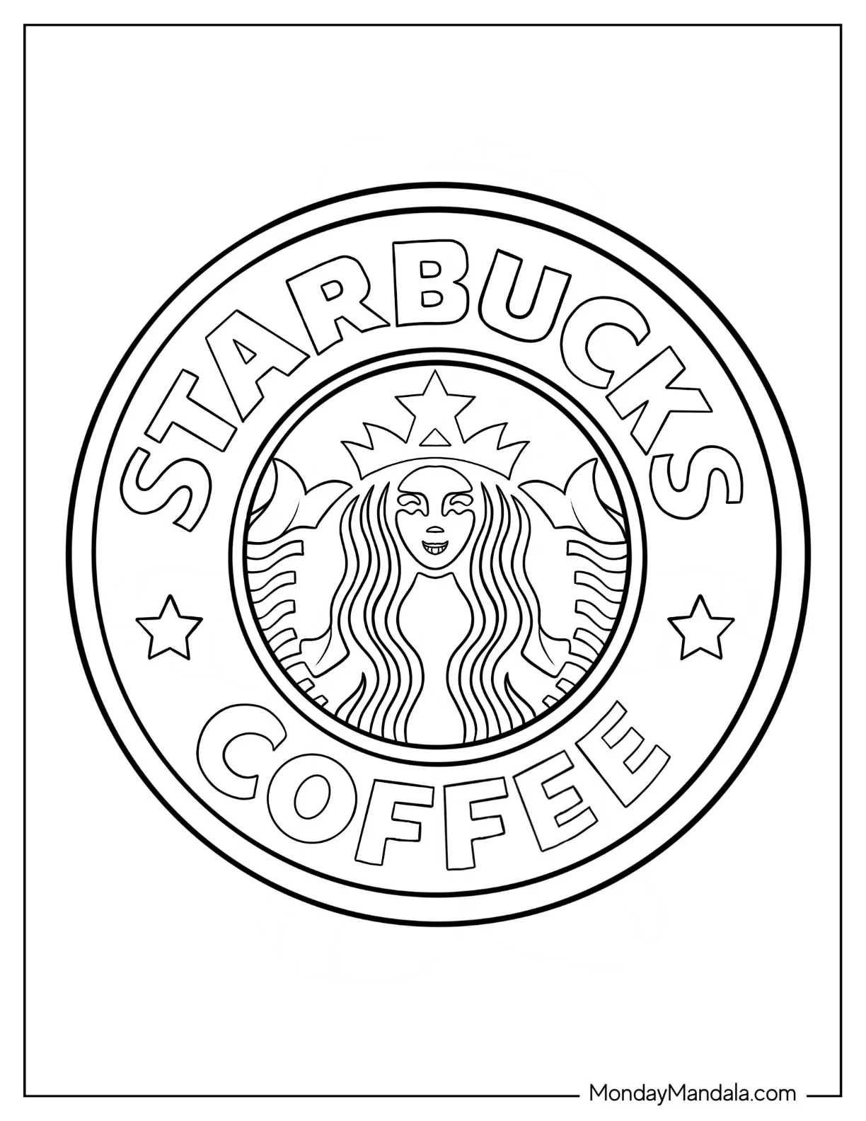 Starbucks Coloring Page Of Logo coloring page