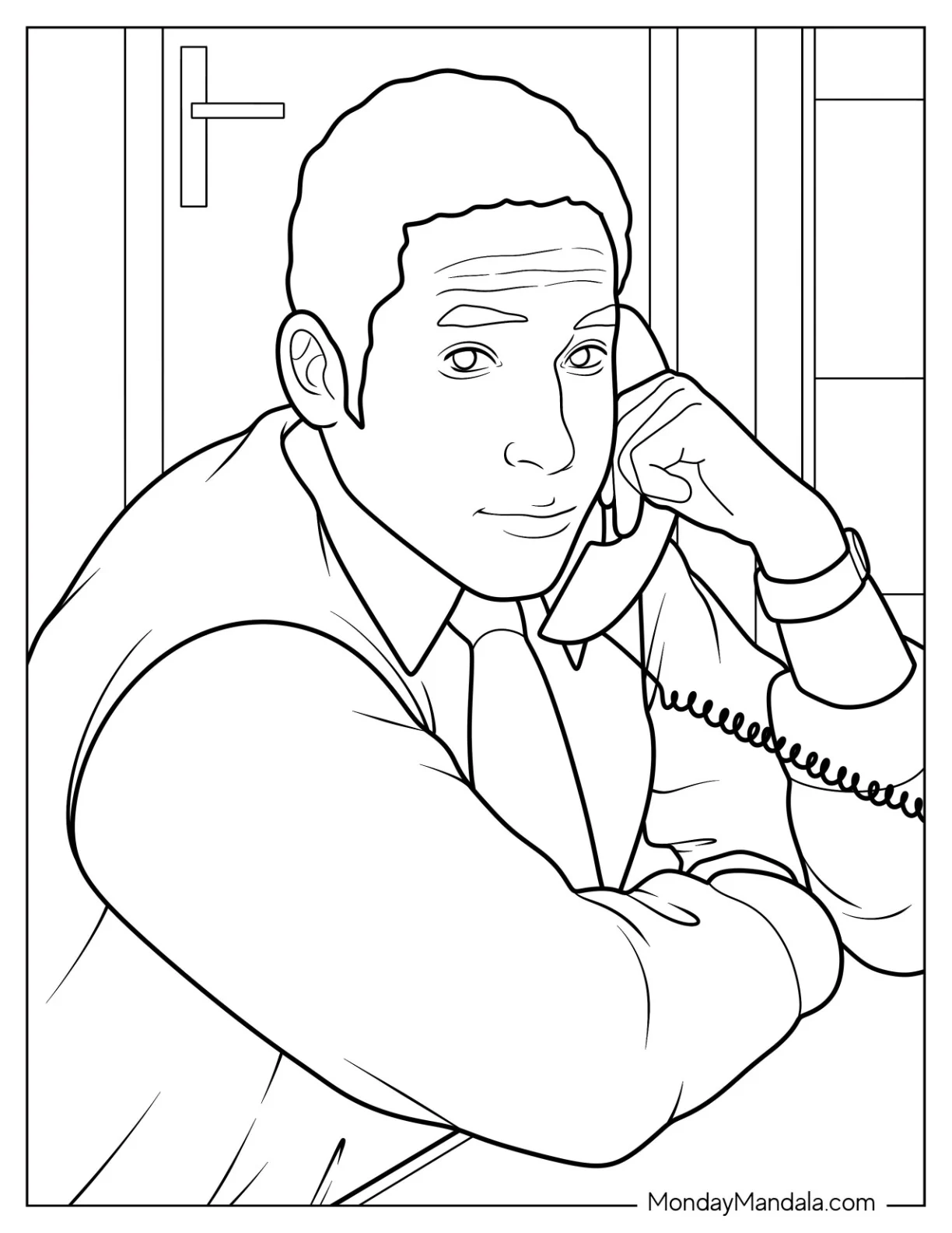 The Office Coloring Page Of Dunder Mifflin Accountant Oscar Martinez coloring page
