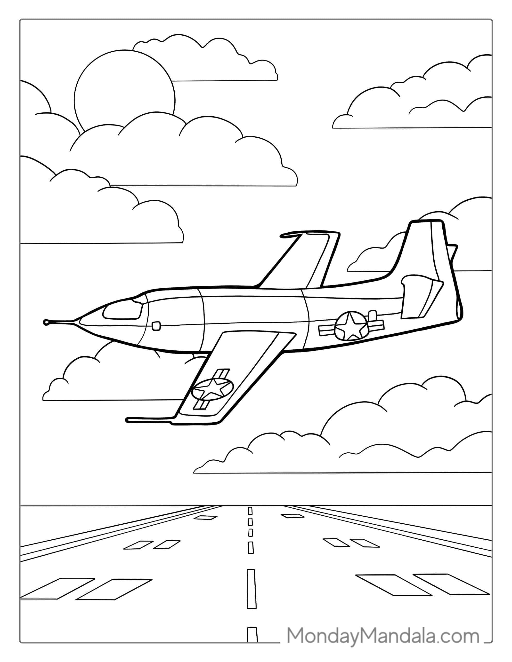 Bell X-1 Test Plane Coloring Page coloring page