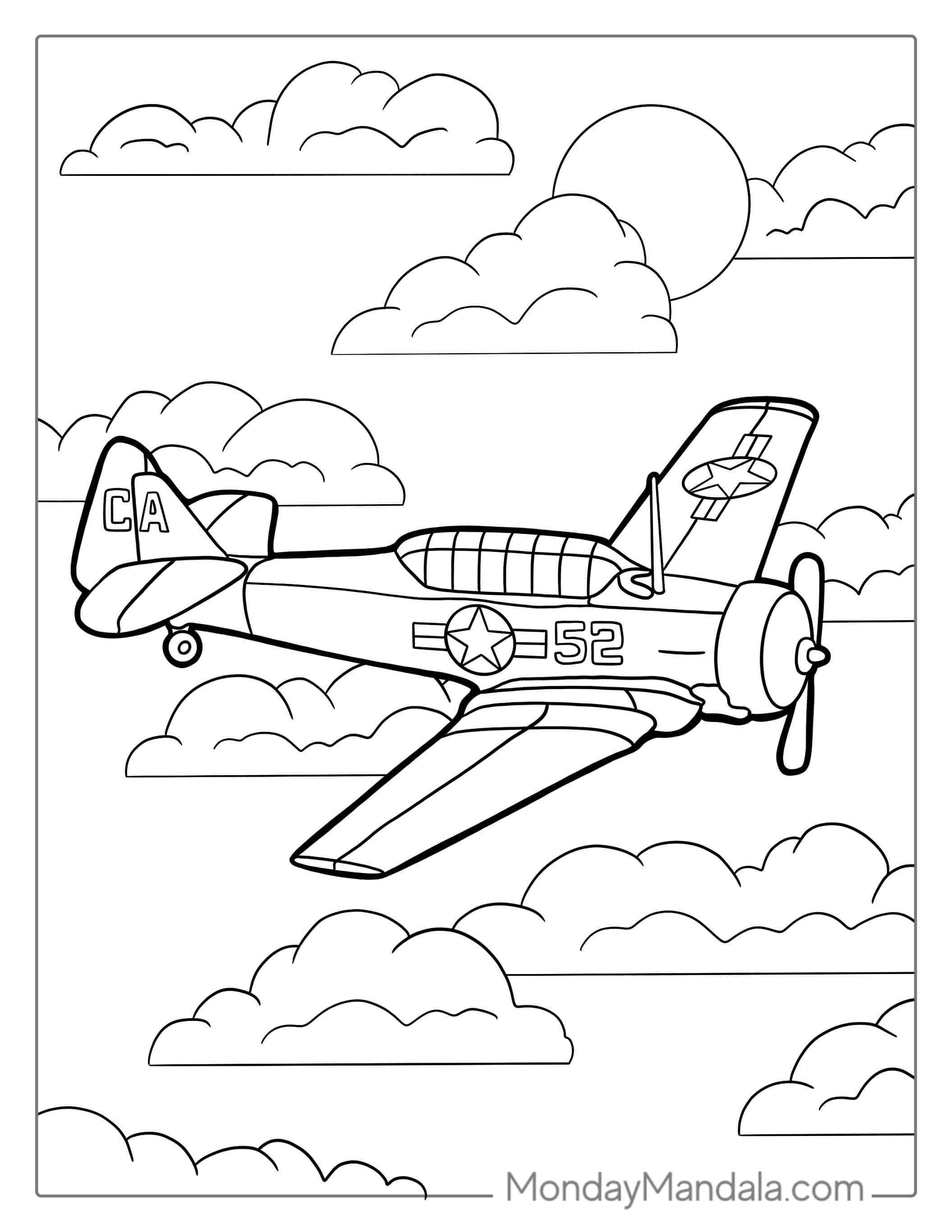 VS-41 WW2 Plane Coloring Page coloring page