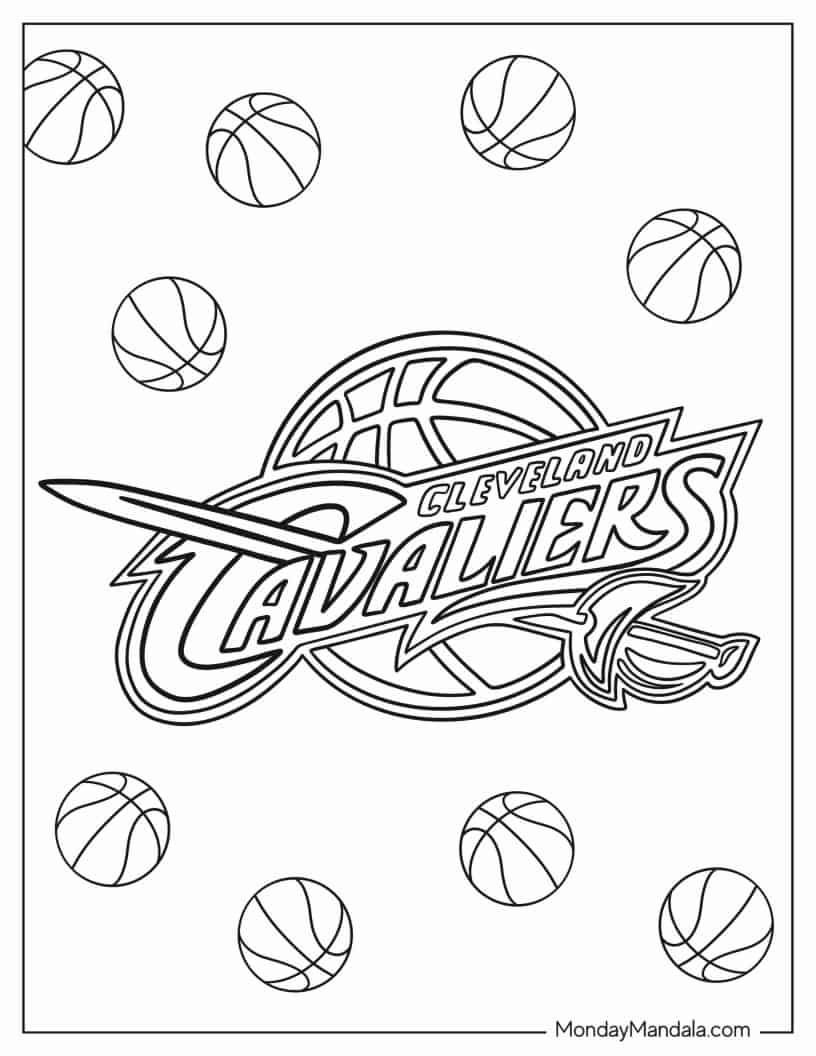 Cleveland Cavaliers Logo To Color coloring page