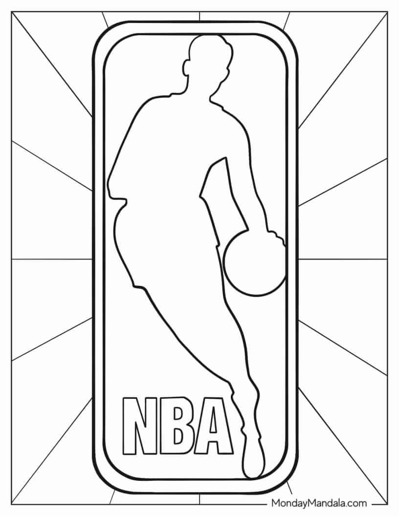 NBA Logo Coloring Sheet coloring page