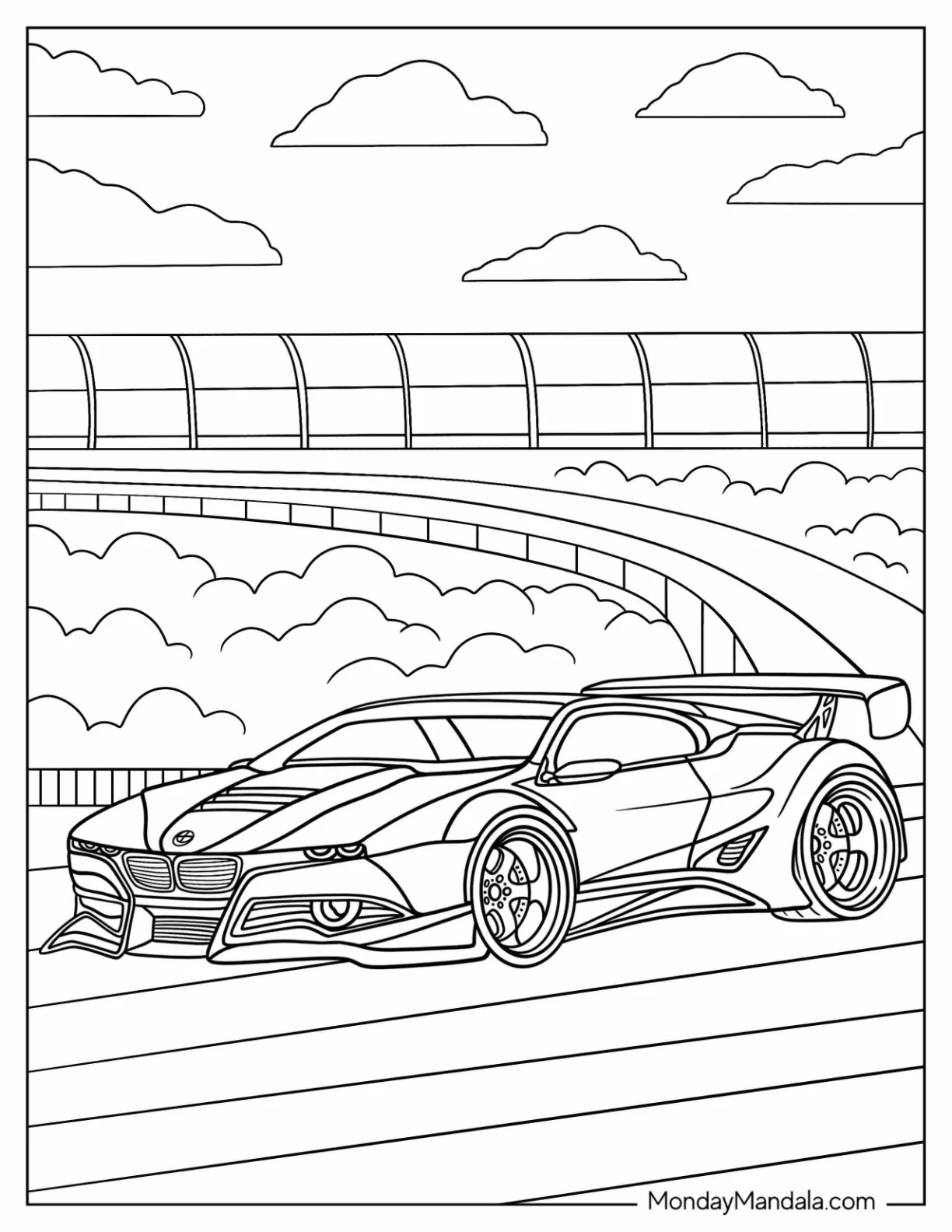 BMW Coloring Page 3.0 CSL Hommage For Kids coloring page