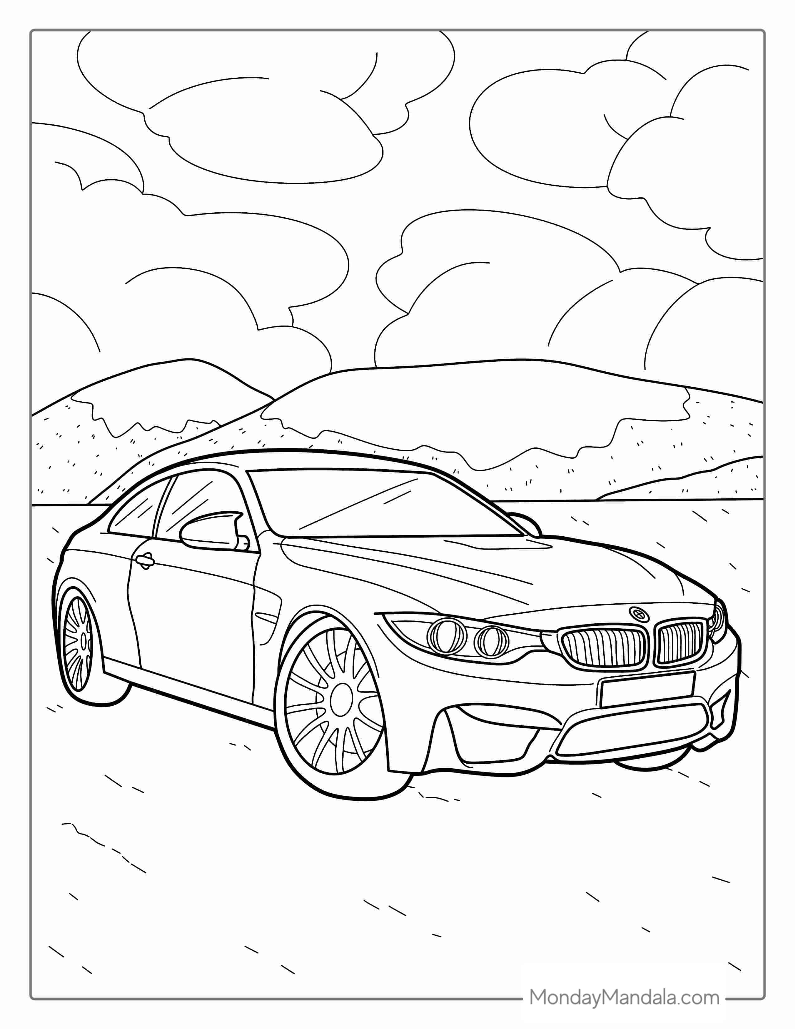 BMW Coloring Page coloring page