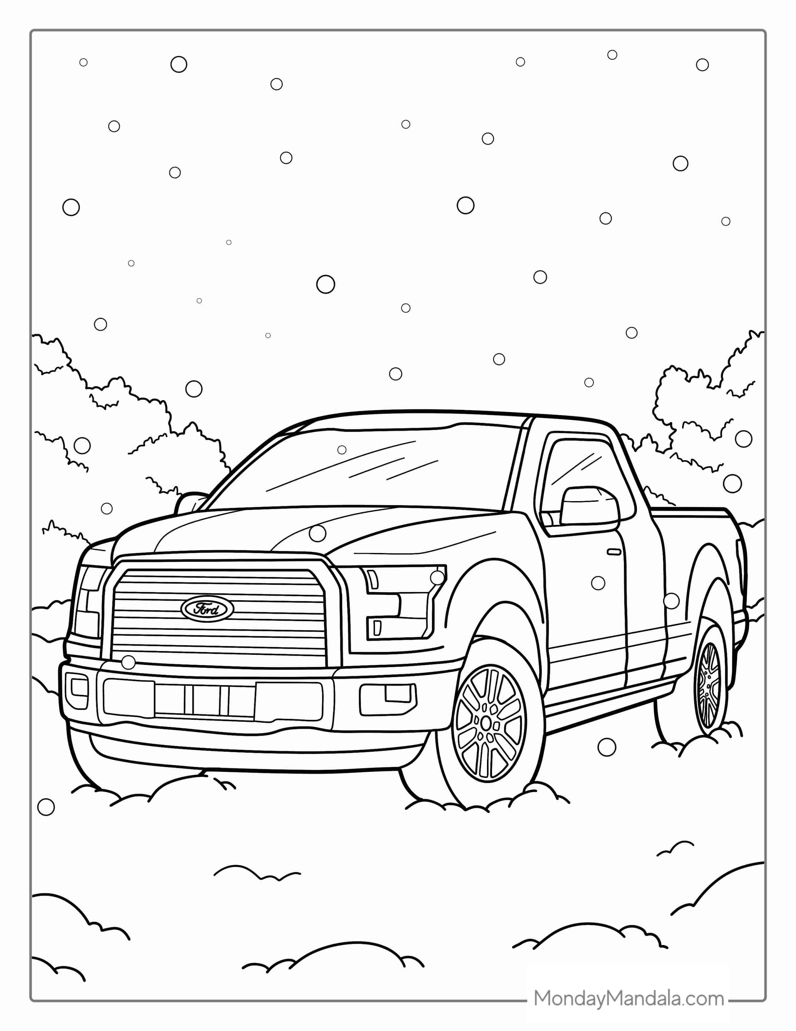 Coloring Page Of Ford F-150 Truck coloring page