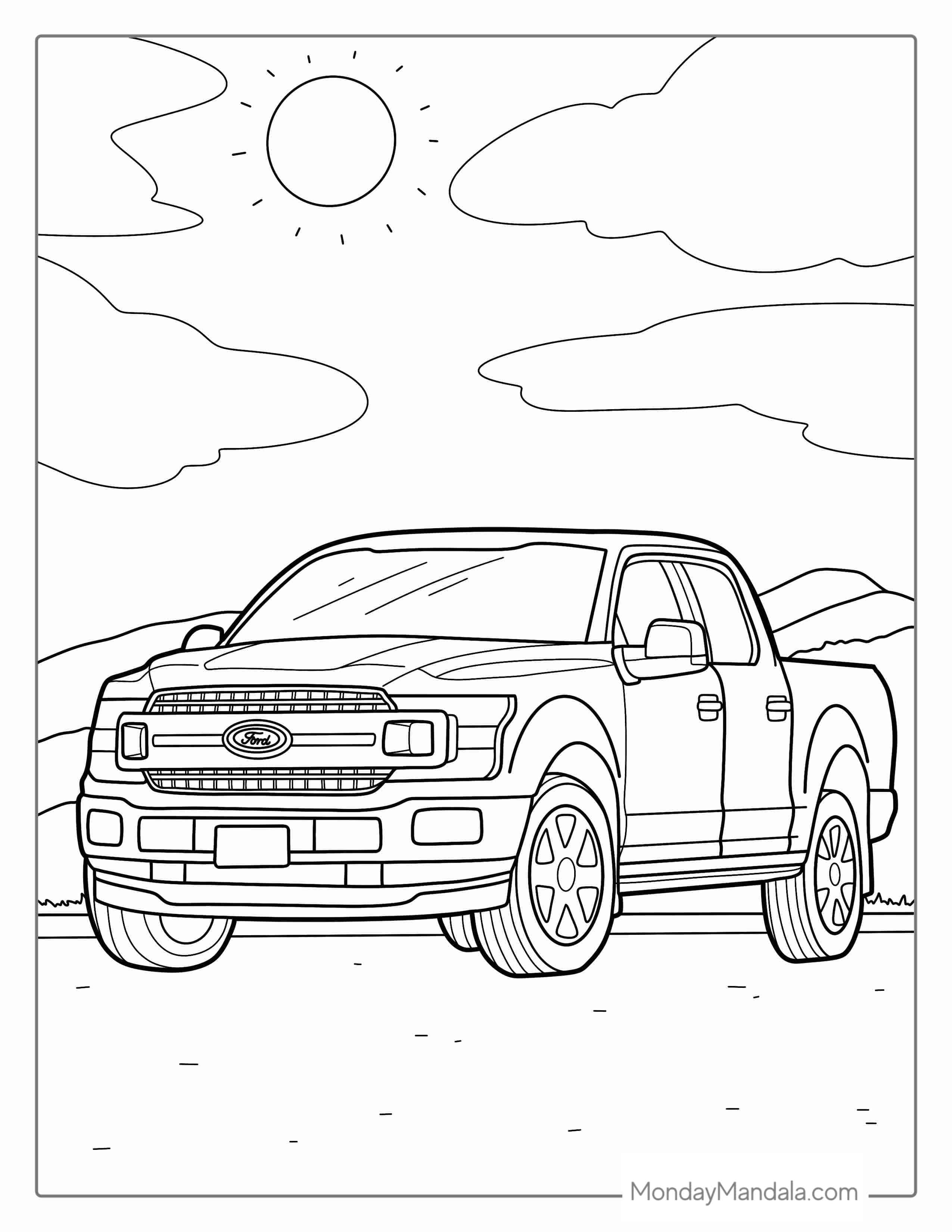 Ford F-150 Coloring Page coloring page