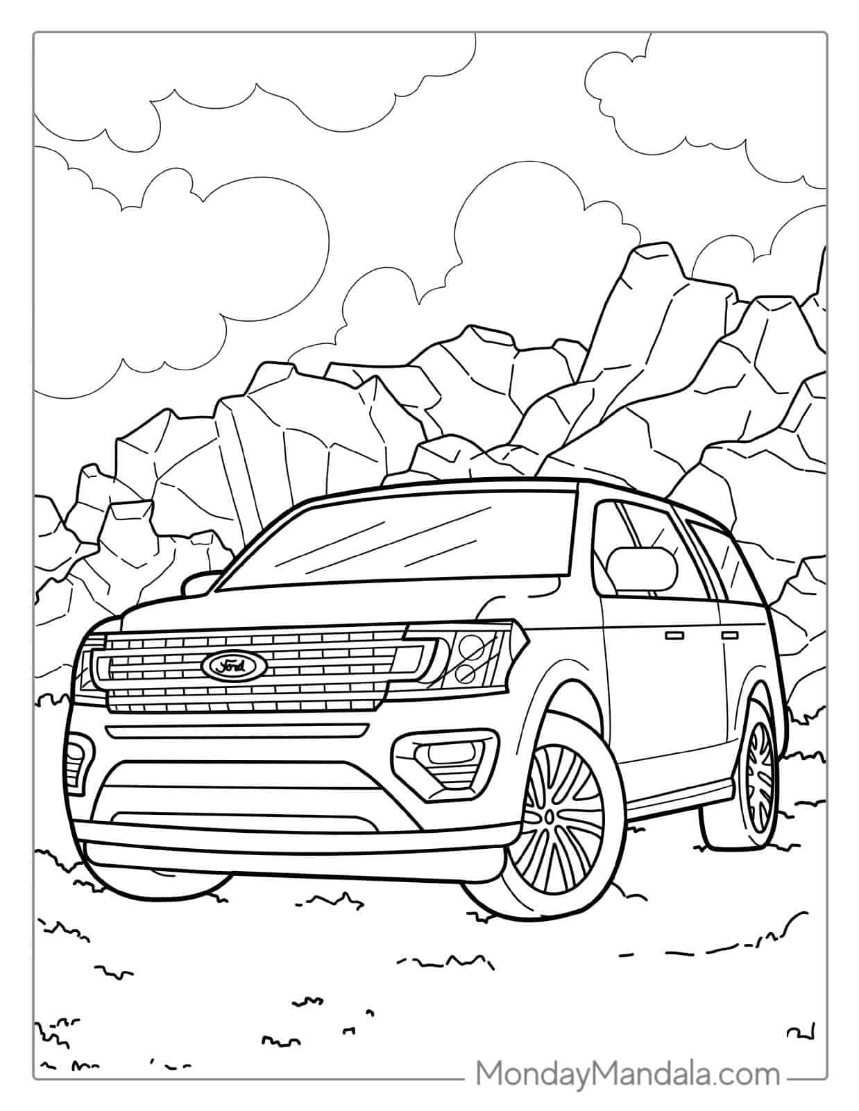 Ford SUV Coloring Sheet coloring page