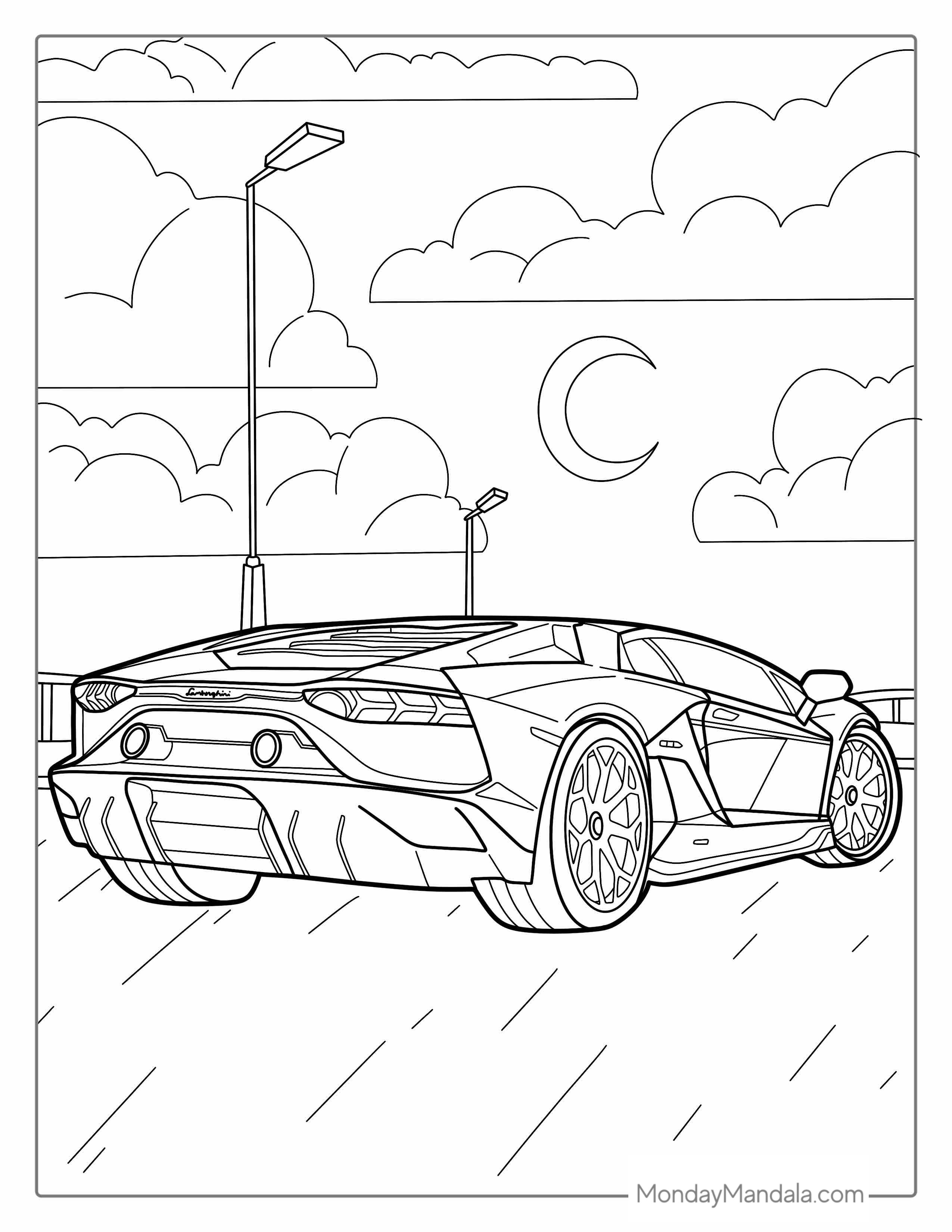 Lamborghini Coloring Page coloring page