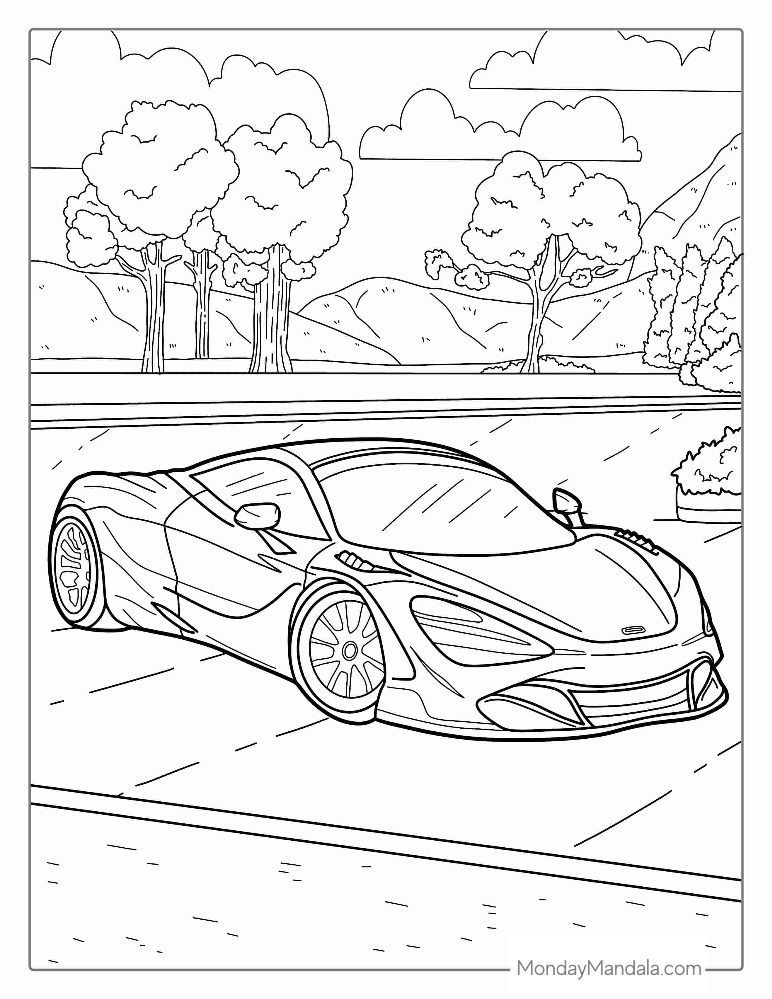 McLaren Coloring Page For Kids coloring page