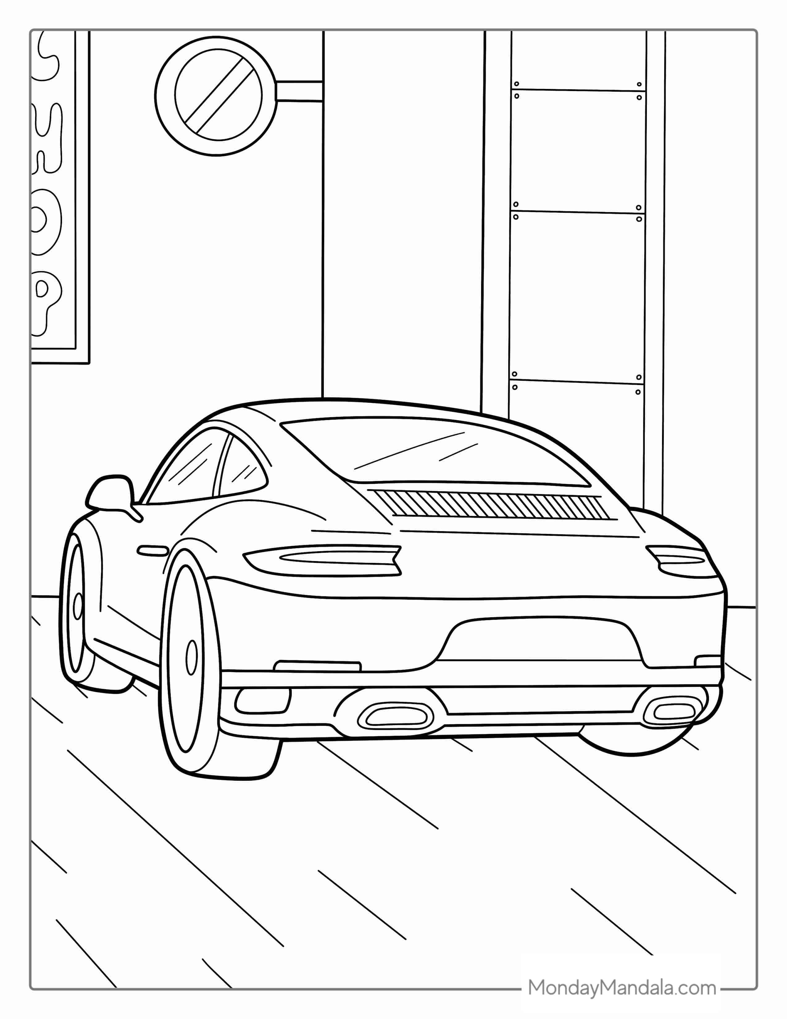 Porsche Taycan Coloring Page coloring page