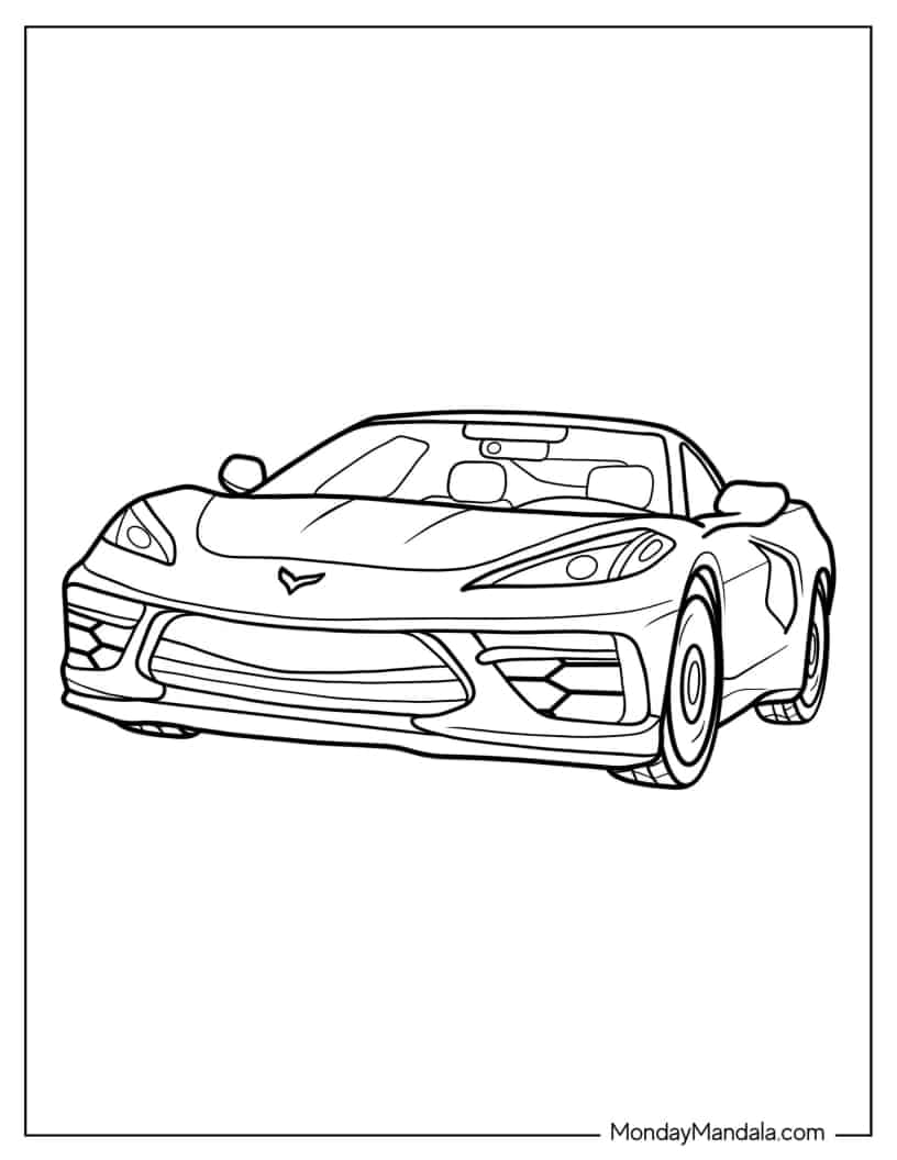 Chevrolet Corvette ZR1 Coloring Sheet coloring page