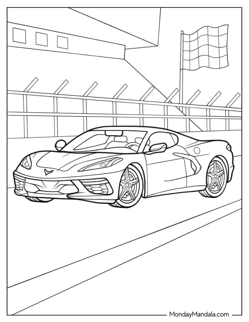 Coloring Page Of Corvette Stingray coloring page