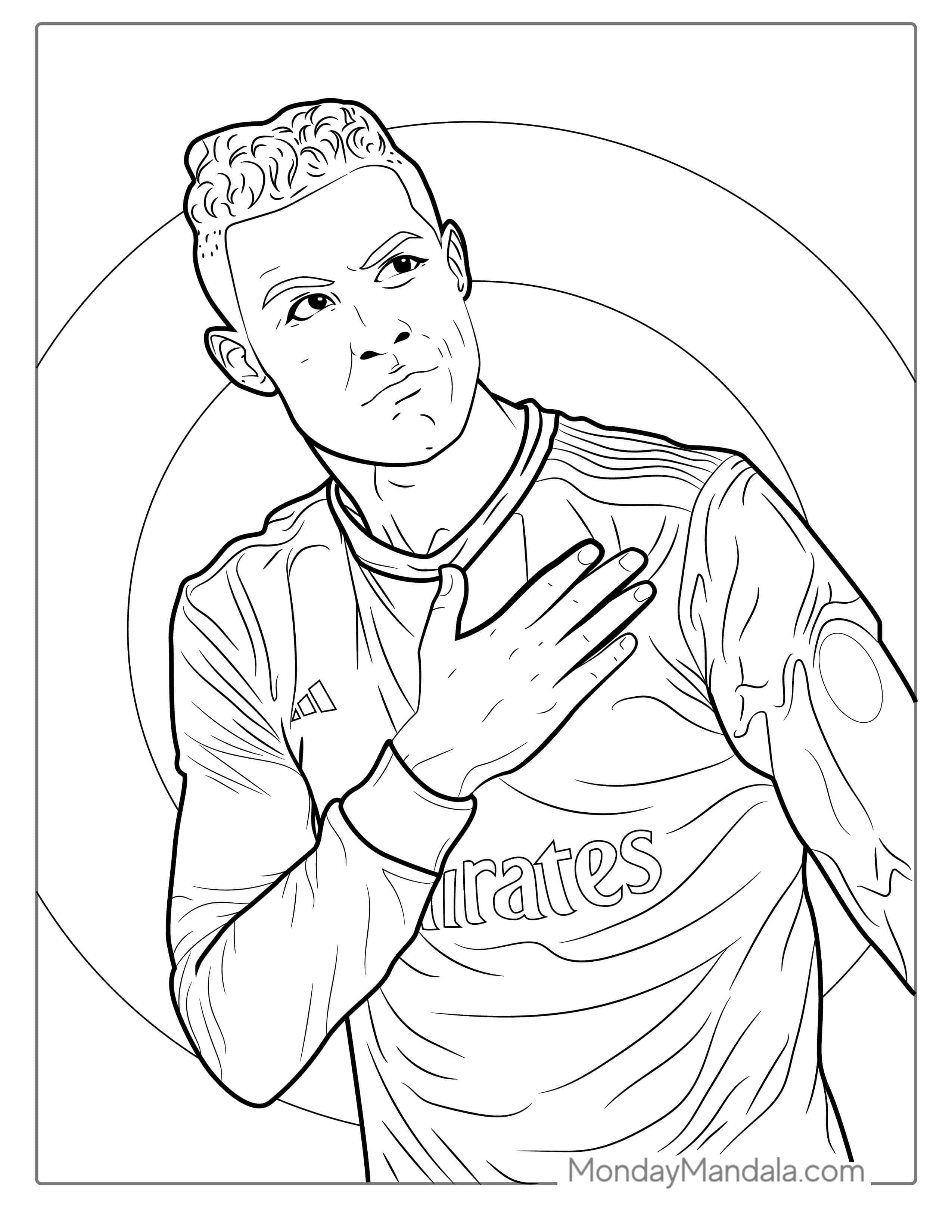 Cristiano Ronaldo Respect Coloring Page coloring page