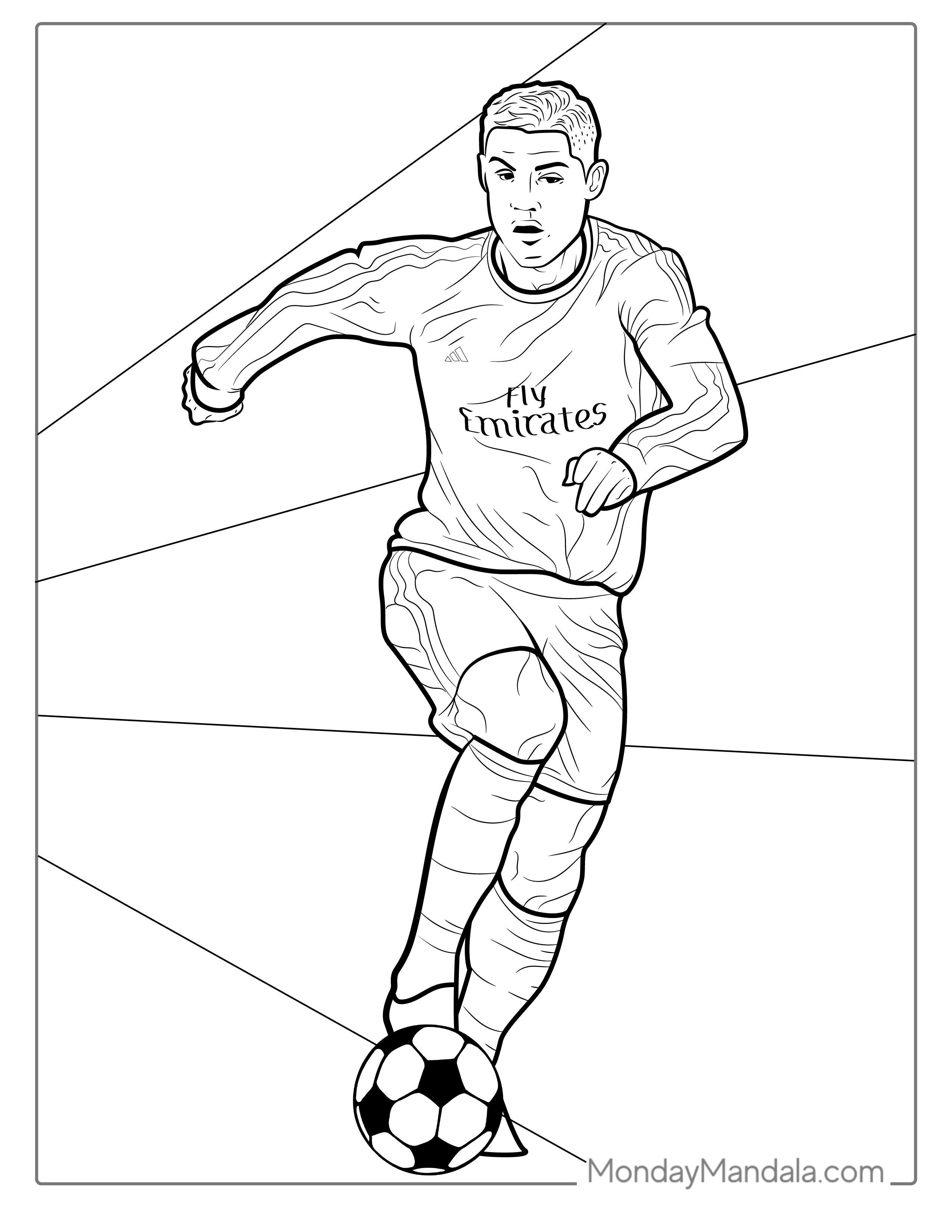 Ronaldo Machester Coloring In coloring page