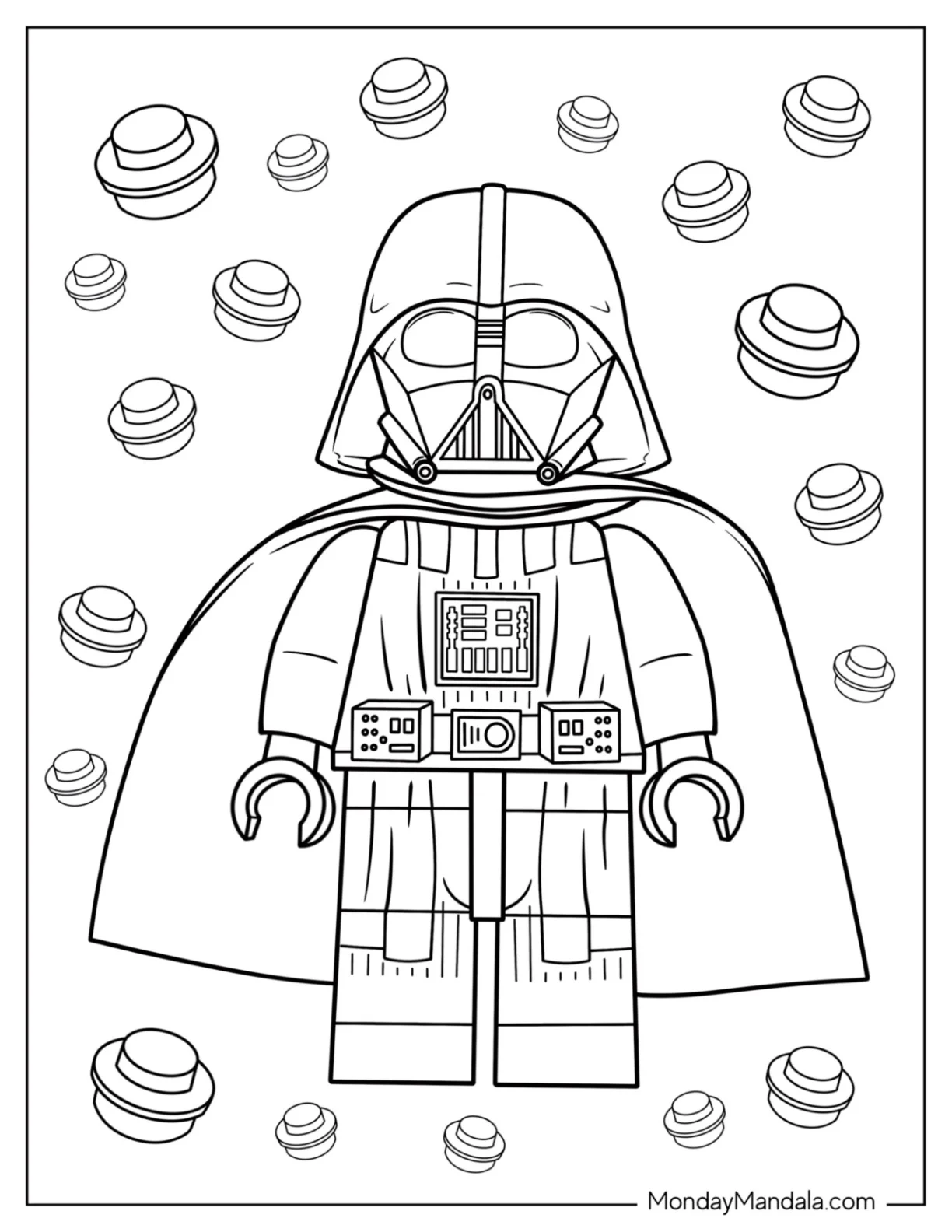 Lego Darth Vader Coloring Page coloring page