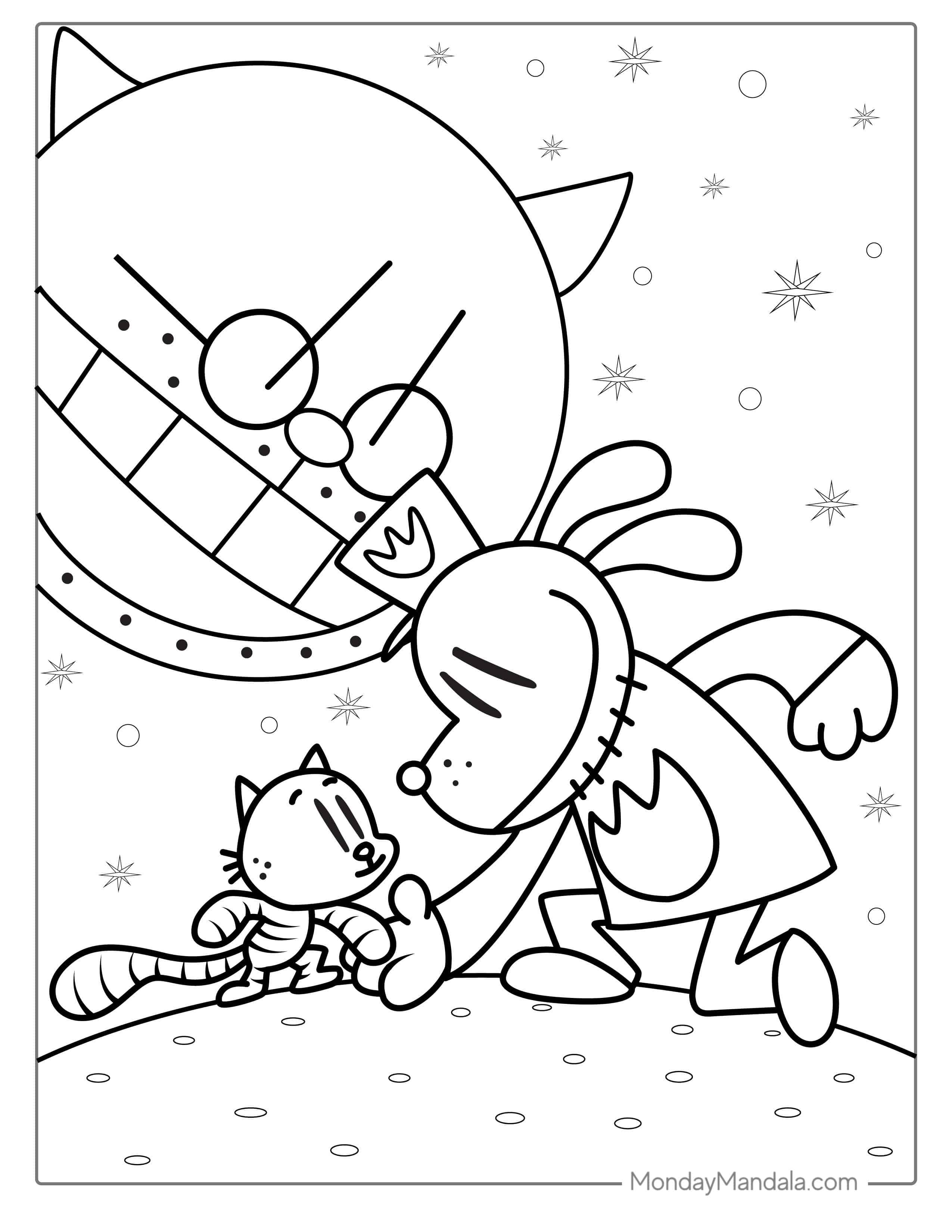 Coloring Page Of Dog Man Helping Petey coloring page — printable line art