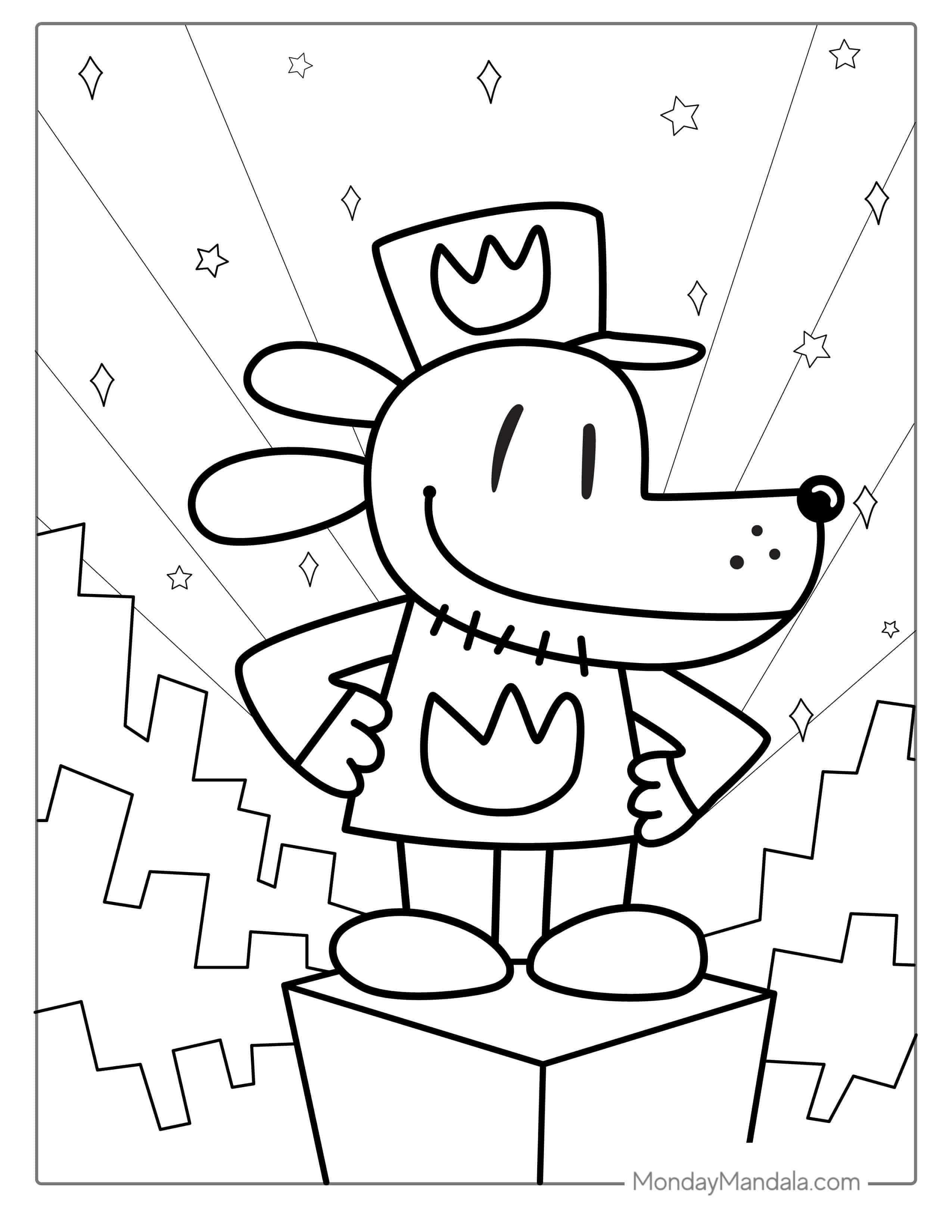 Dog Man Coloring Page coloring page