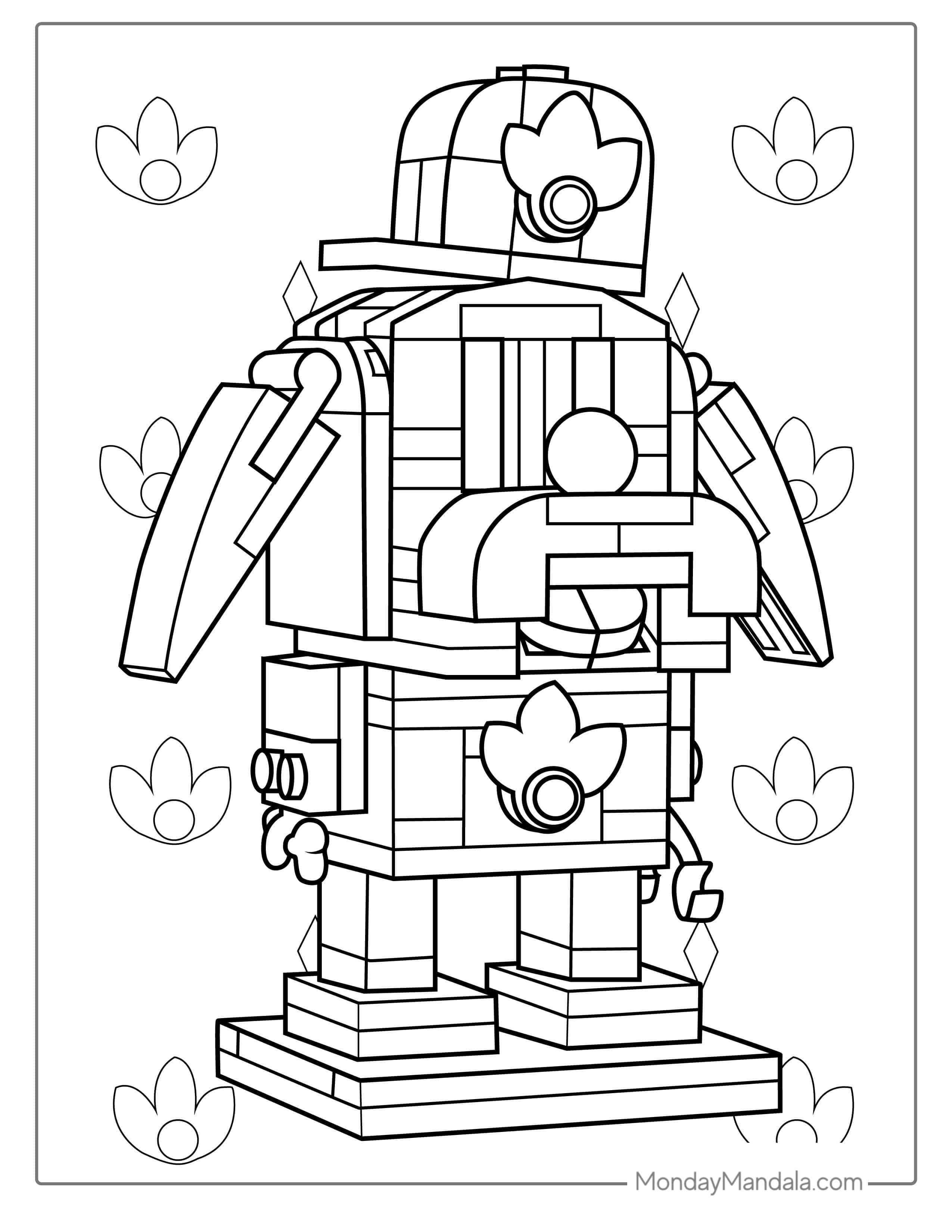 Lego Dog Man Coloring Sheet For Kids coloring page