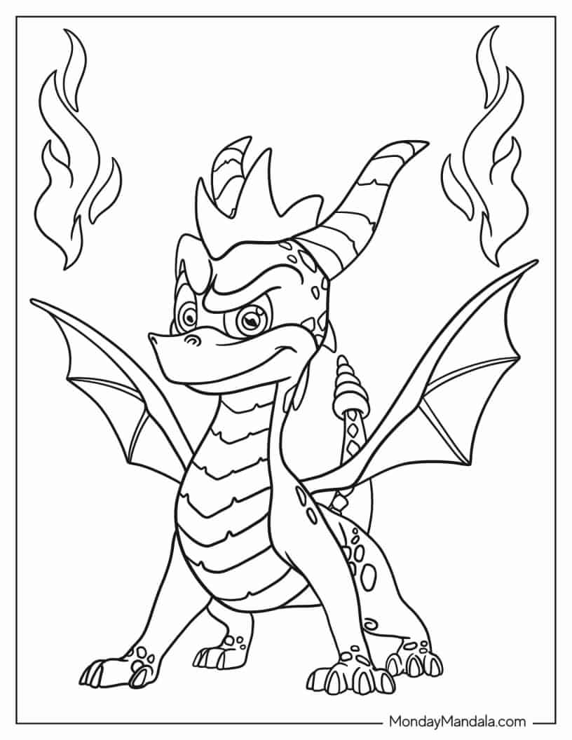 Spyro the Dragon Coloring Page coloring page