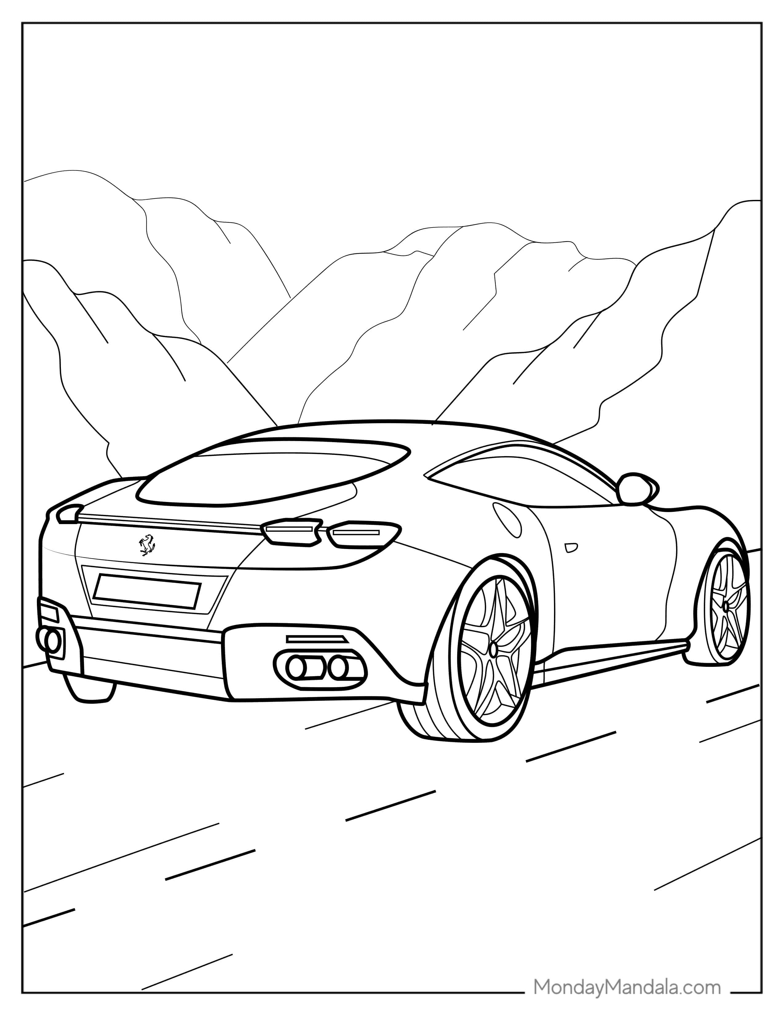 Coloring Page Of Ferrari 458 Italia coloring page