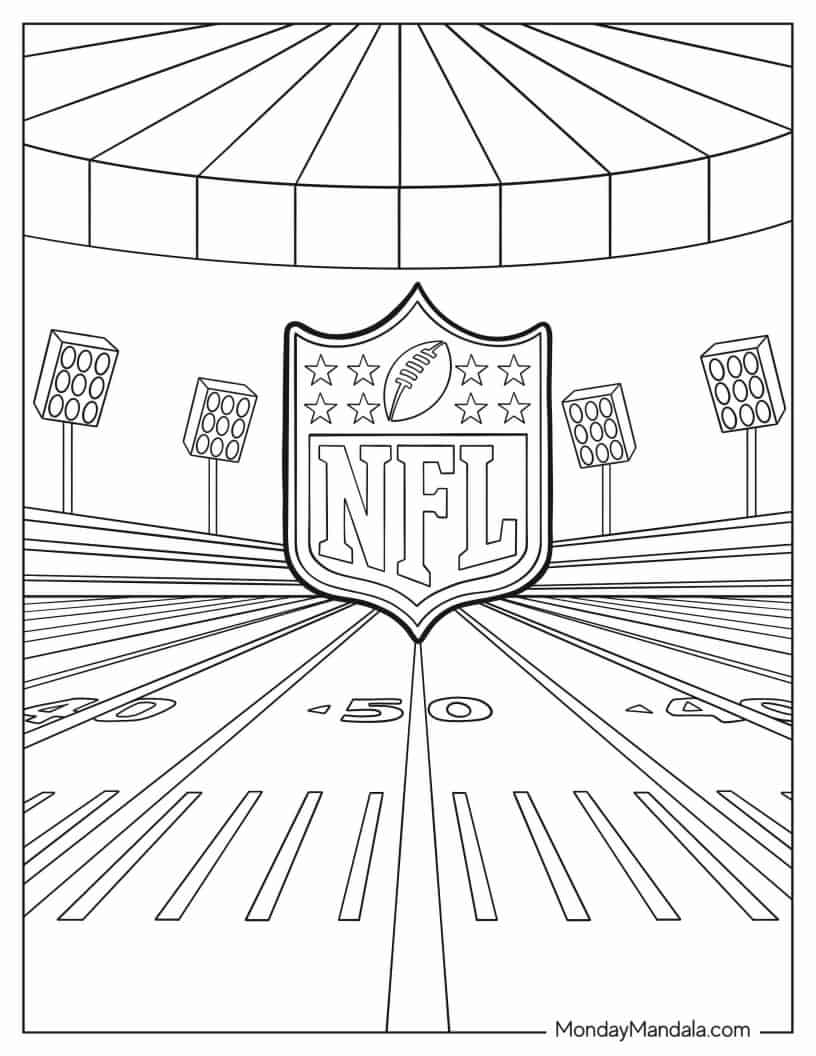 Coloring Page Of Super Bowl Day coloring page