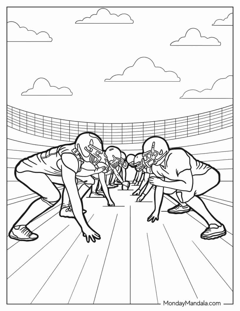 Football Offensive Guards To Color coloring page