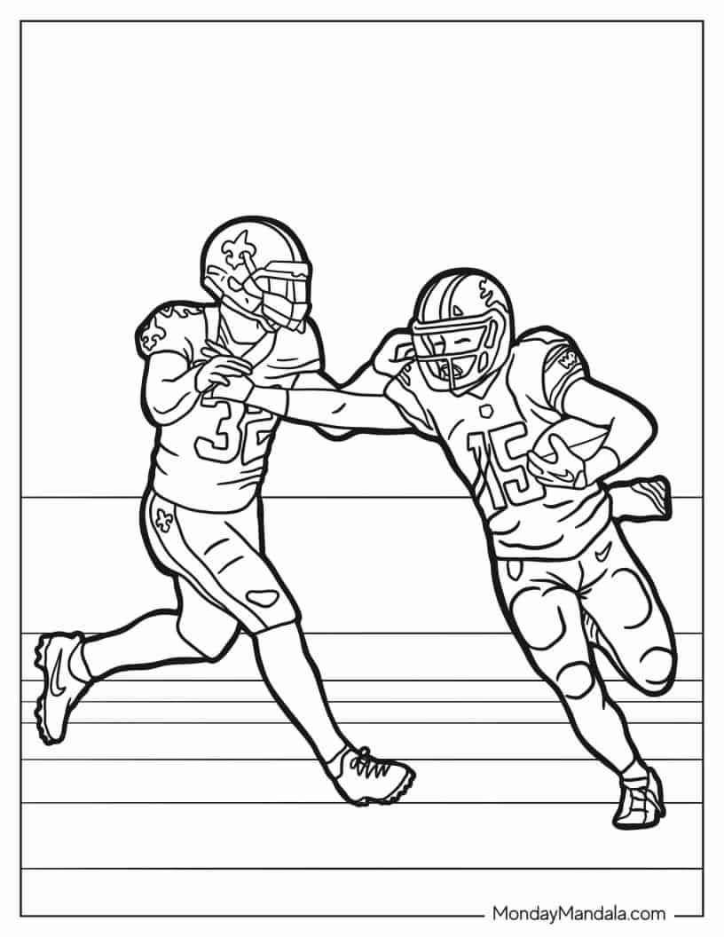 Football Quarterback Player To Color coloring page