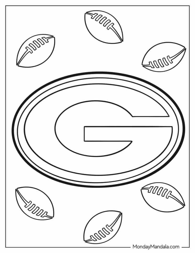 Greenbay Packers Logo To Color coloring page