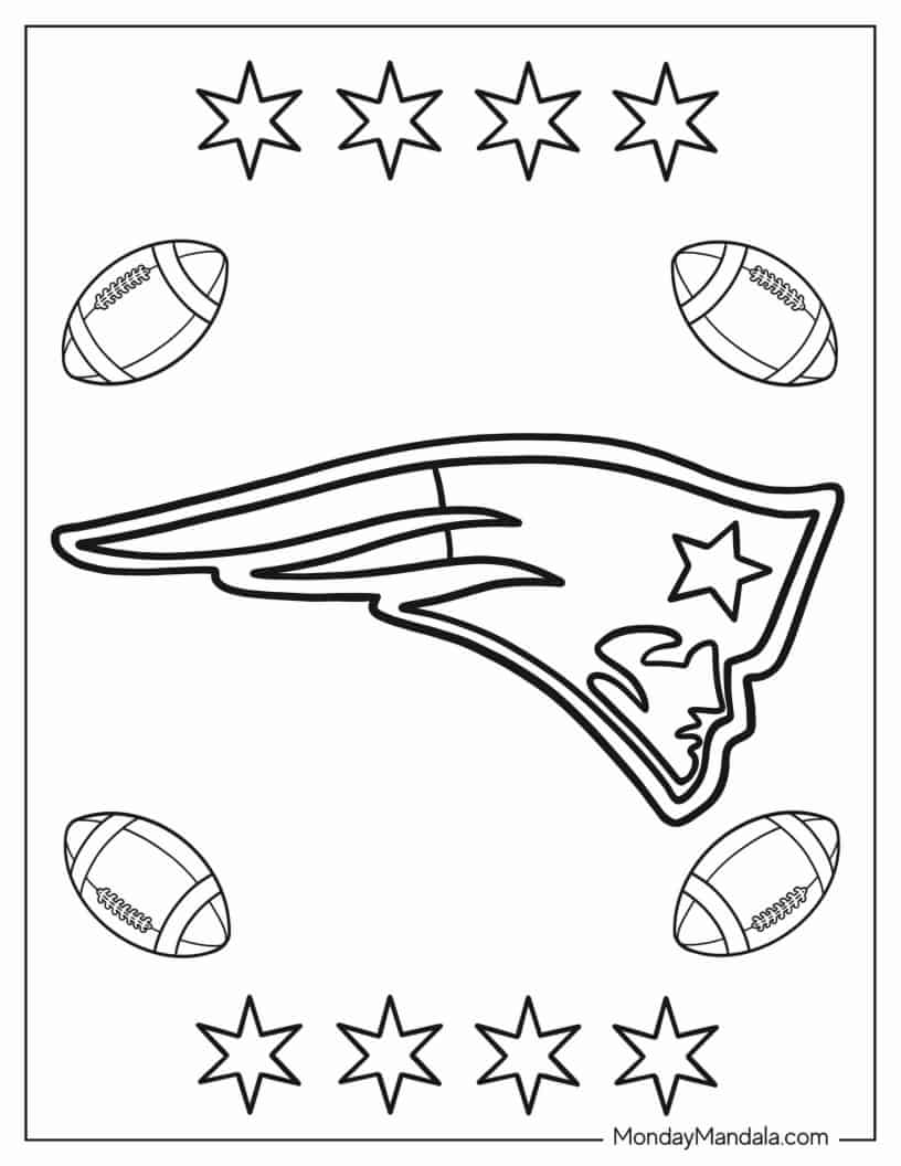 New England Patriots Logo coloring page