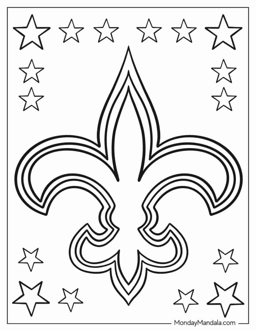 New Orleans Saints coloring page