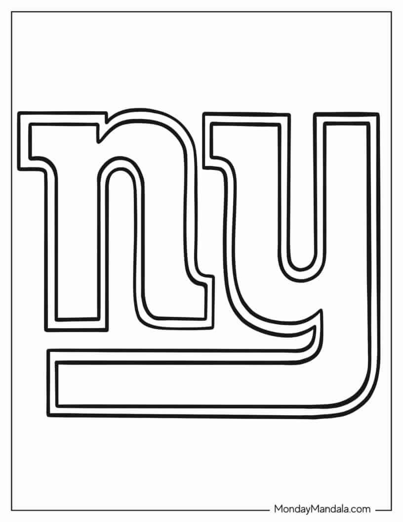 New York Giants Football Logo To Color coloring page