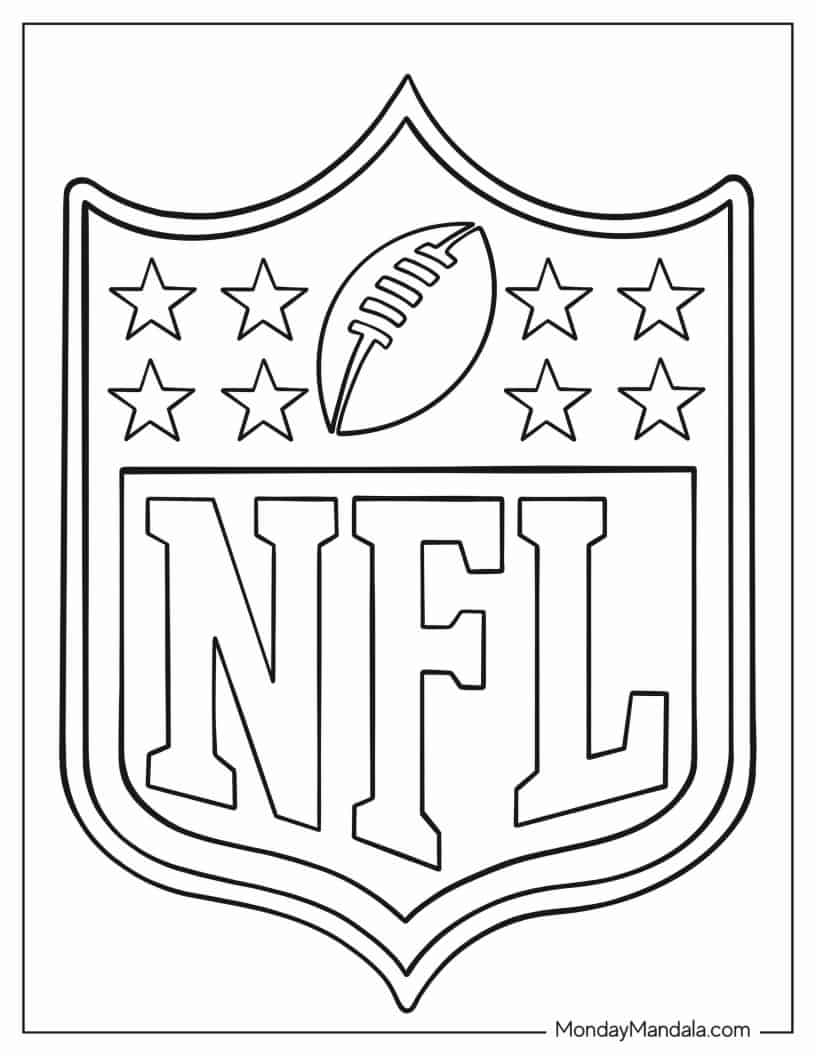 NFL Football Logo To Color coloring page