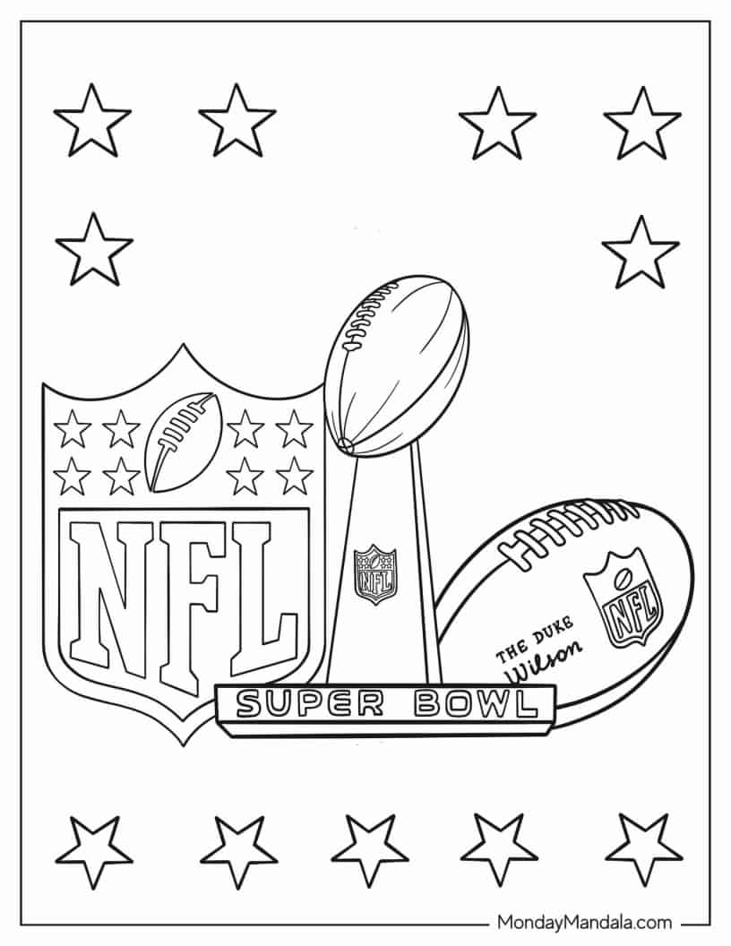 NFL Super Bowl Coloring Sheet coloring page