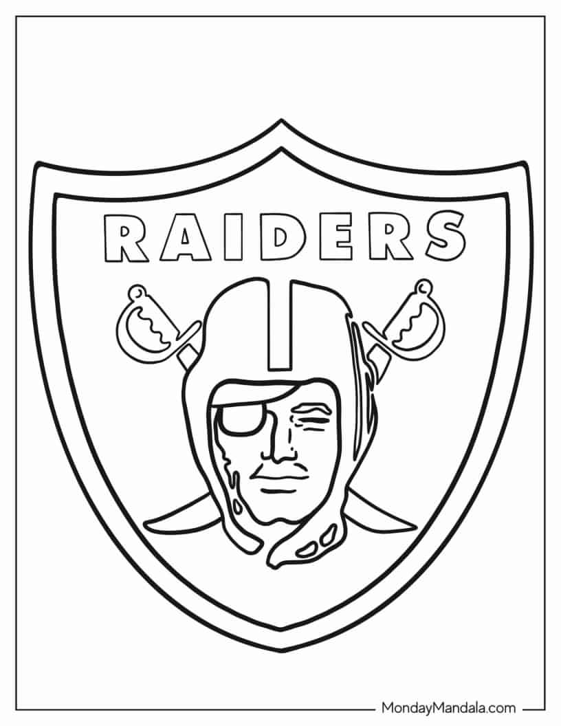 Oakland Raiders To Color coloring page