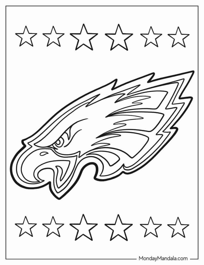 Philadelphia Eagles NFL Logo To Color coloring page
