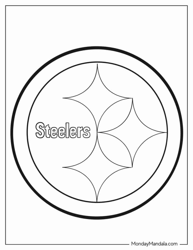 Pittsburg Steelers Logo To Color coloring page