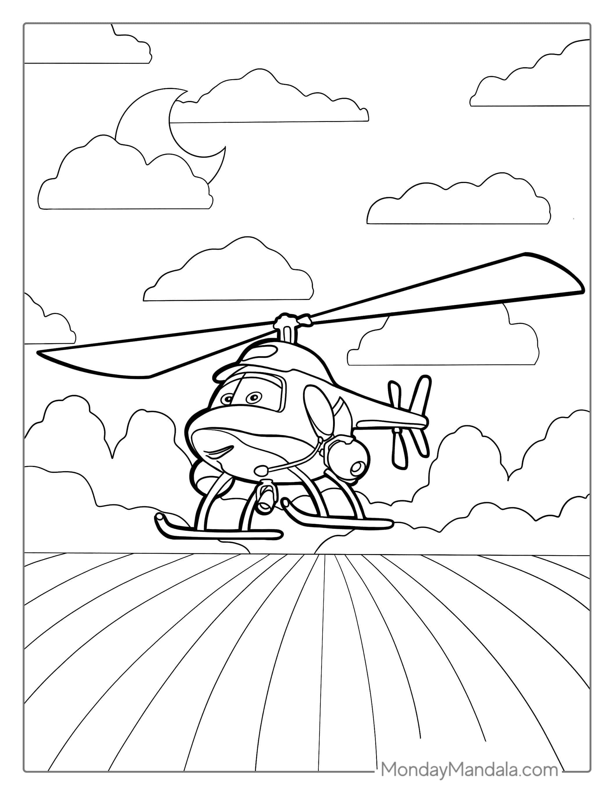 Cathy Copter From Cars Coloring Sheet coloring page