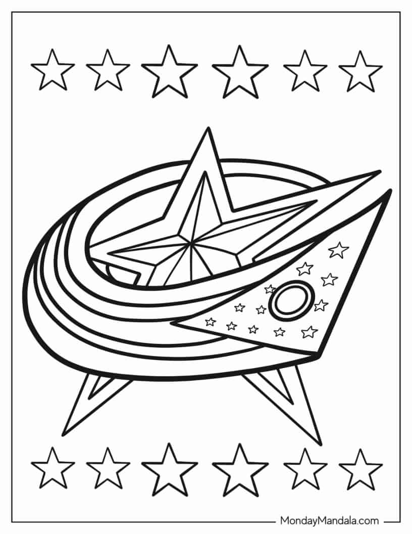 Columbus Blue Jackets Logo coloring page — printable line art