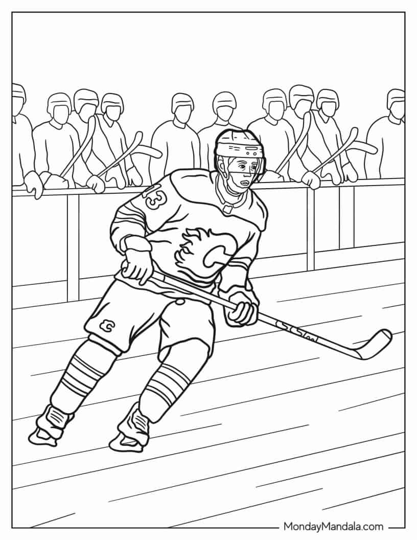Johnny Gaudreau Of The Calgary Flames coloring page
