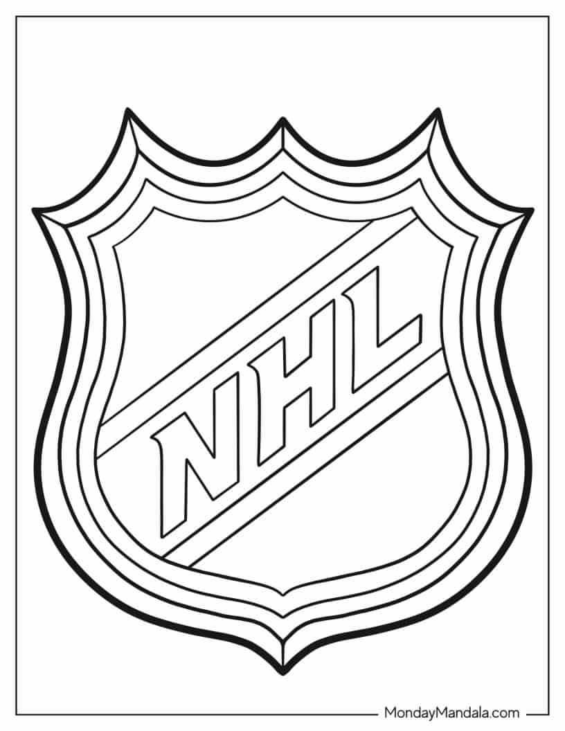 NHL Logo coloring page