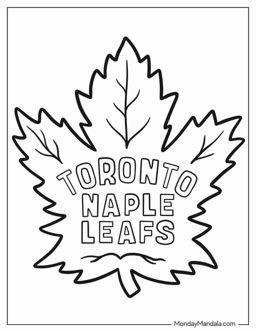 Toronto Maple Leafs Logo coloring page