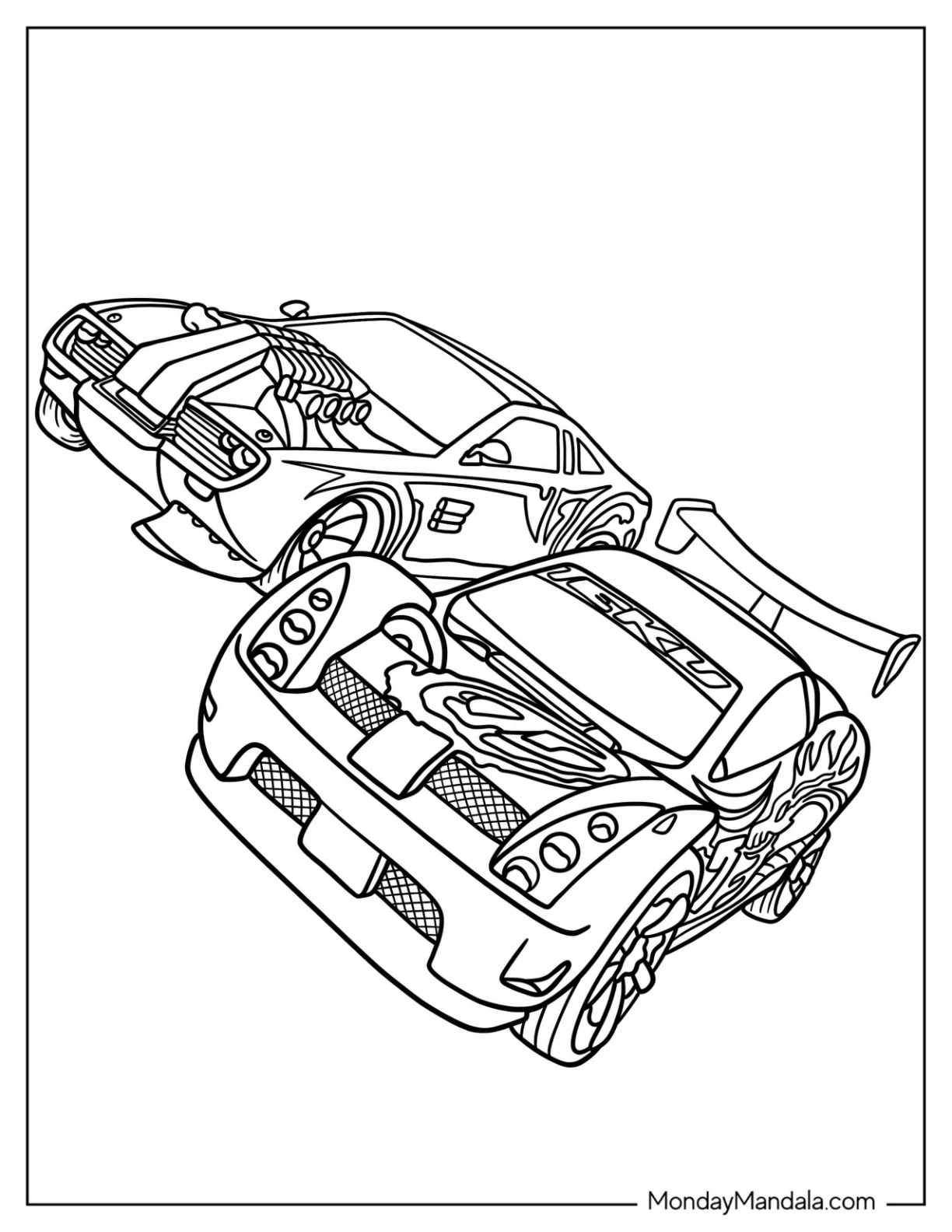 Hot Wheels  AcceleRacers Coloring Page coloring page