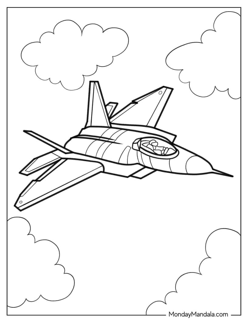 Lockhead Martin U.S. Jet Coloring In coloring page